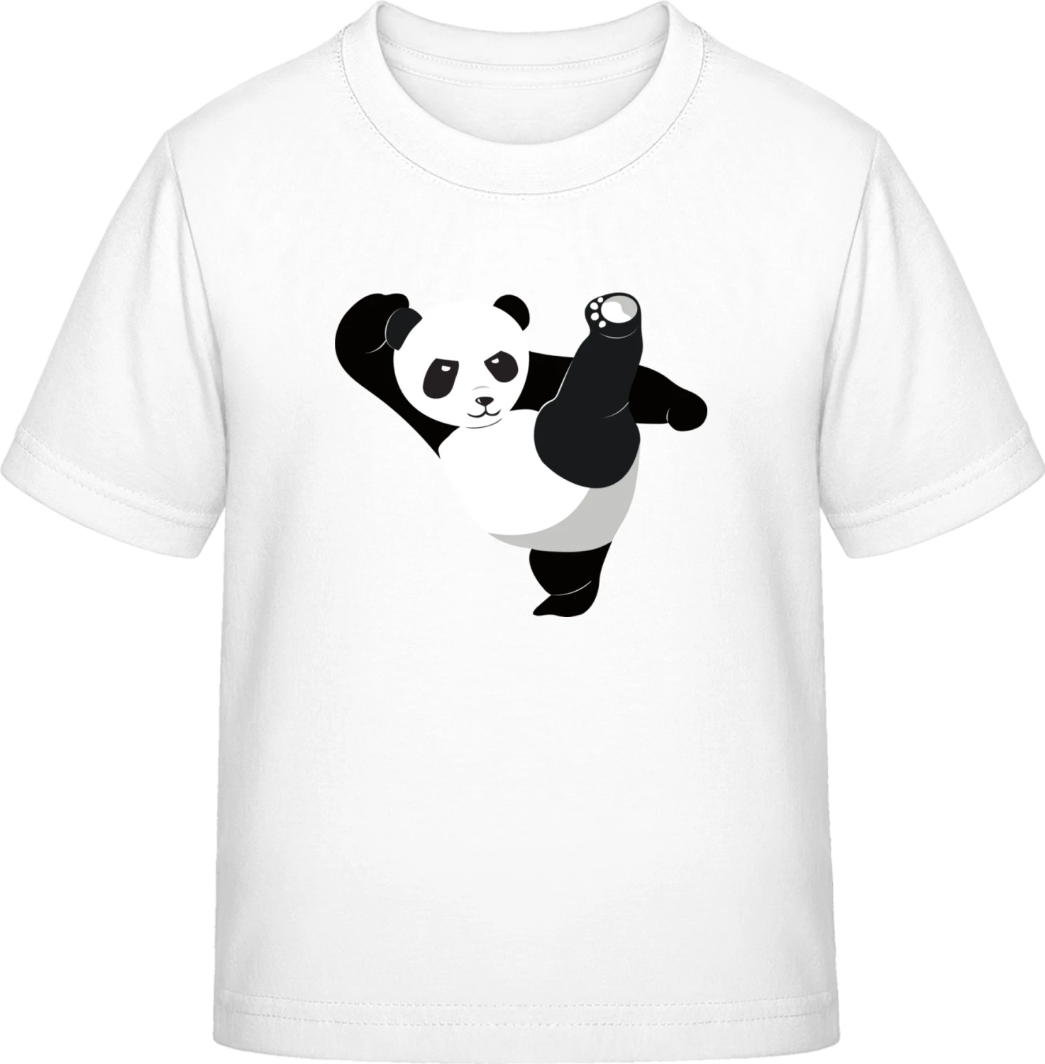 Karate Panda  - White Exact 190 Kids - Front