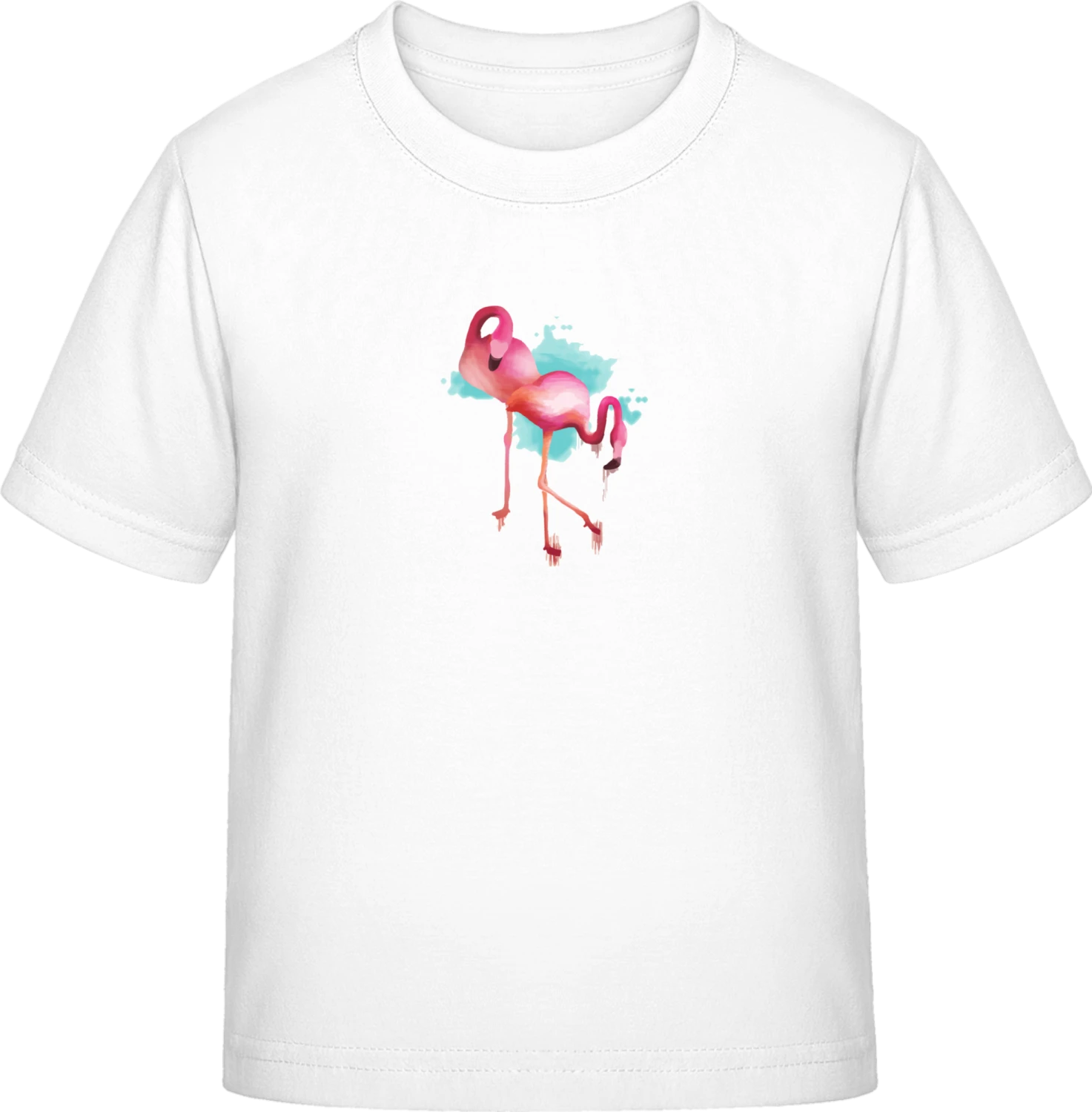 Flamingo Watercolor - White Exact 190 Kids - Front