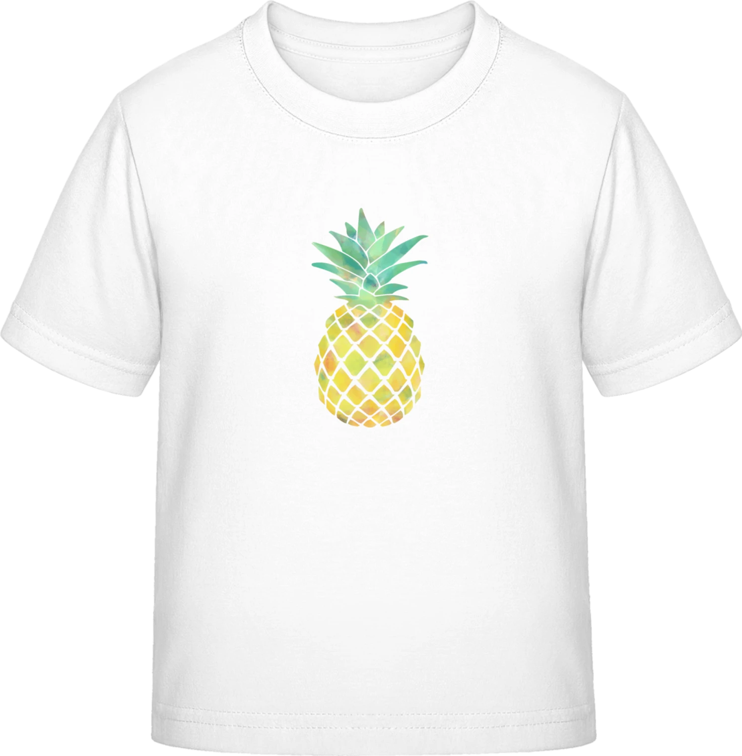 Colored Aquarell Pineapple - White Exact 190 Kids - Front