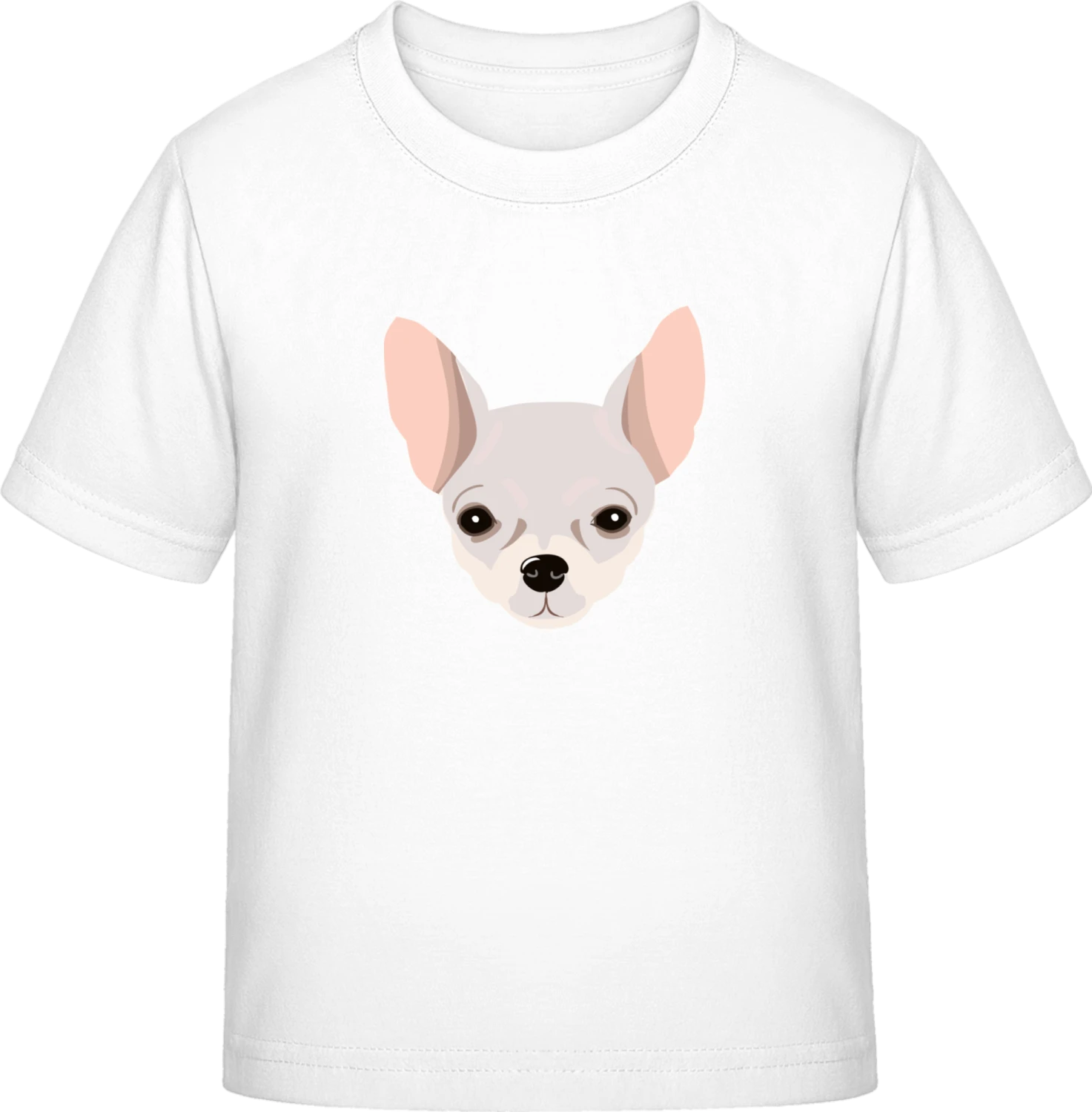 Chihuahua Head - White Exact 190 Kids - Front