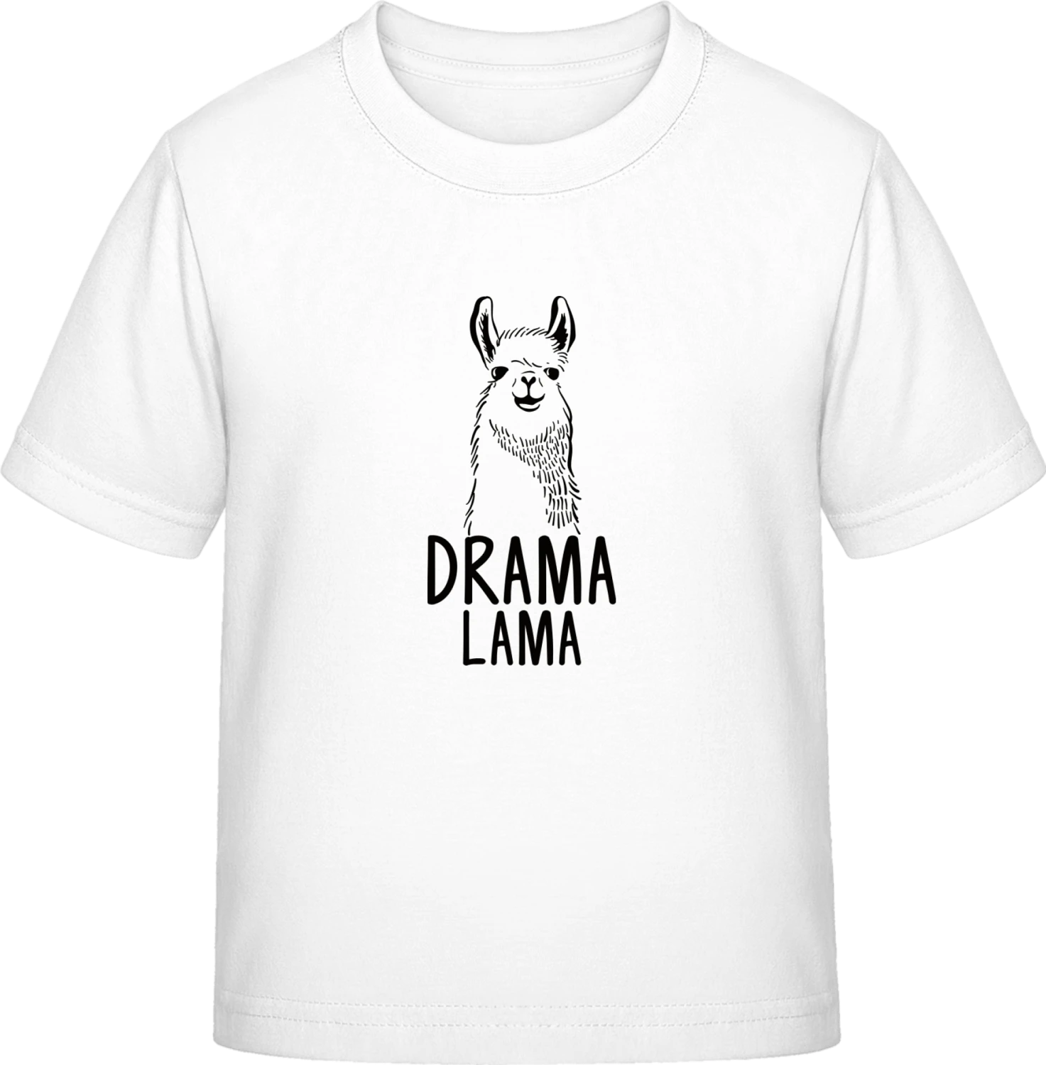 Drama Llama - White Exact 190 Kids - Front