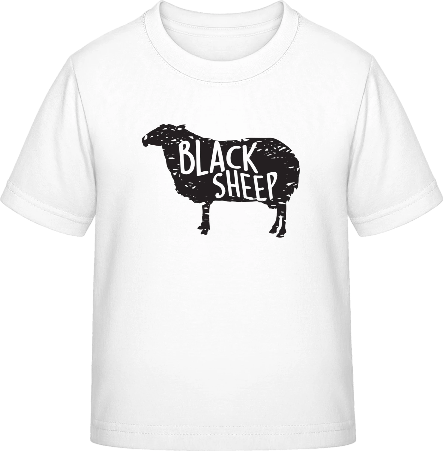 Black Sheep Silhouette - White Exact 190 Kids - Front