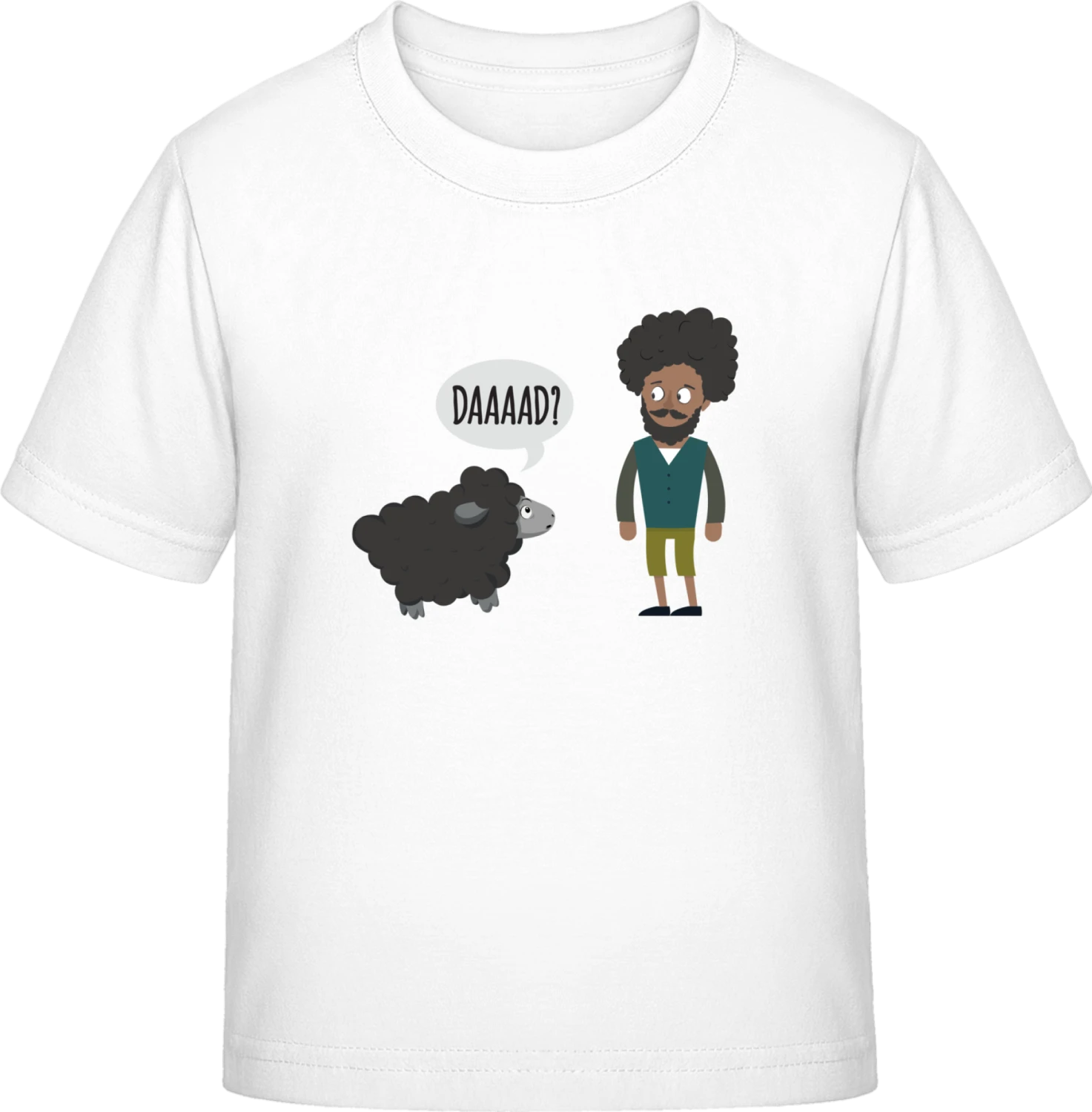 Black Sheep vs Afro DAD - White Exact 190 Kids - Front