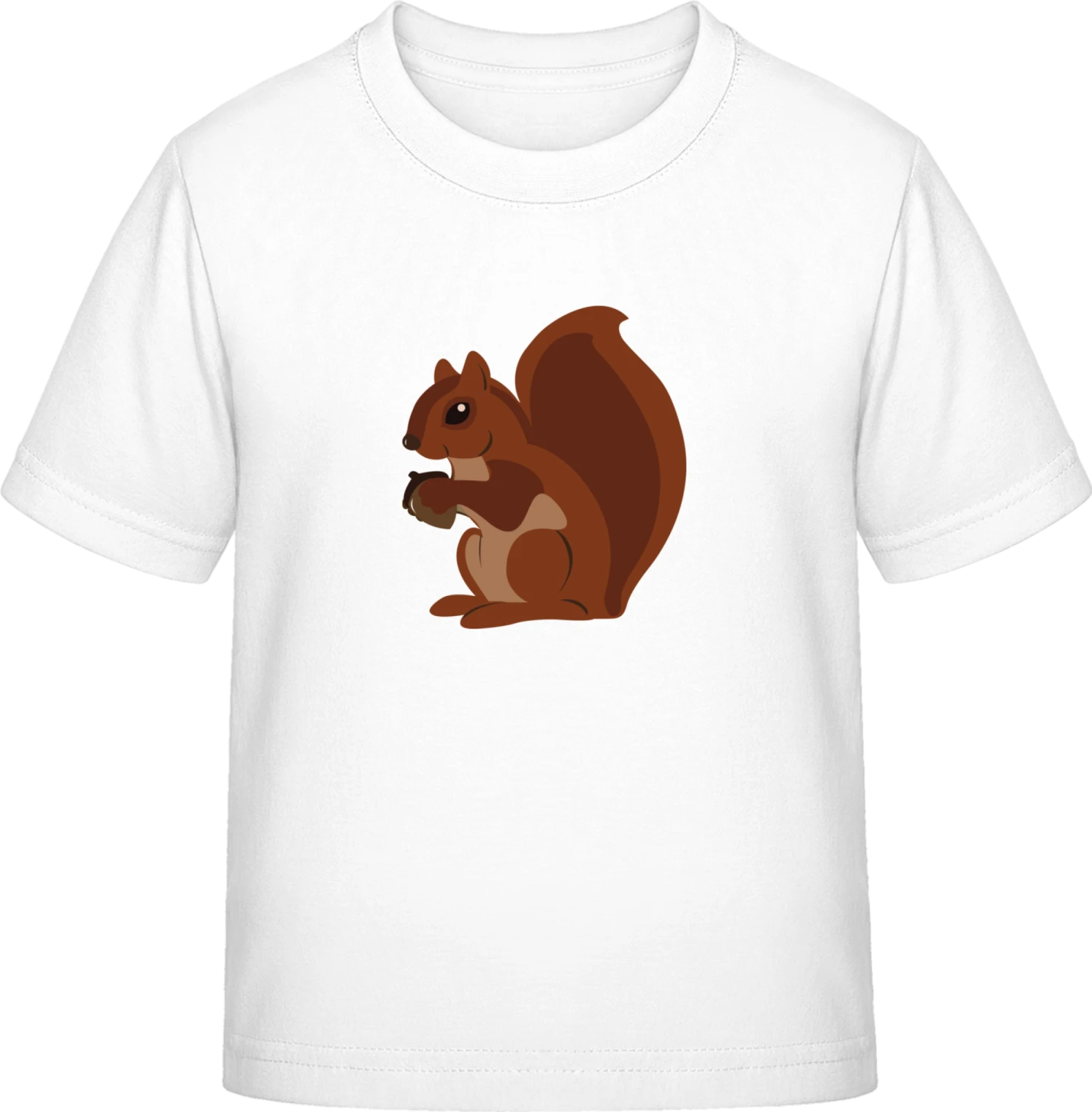 Squirrel With Nut In The Hands - White Exact 190 Kids - Front