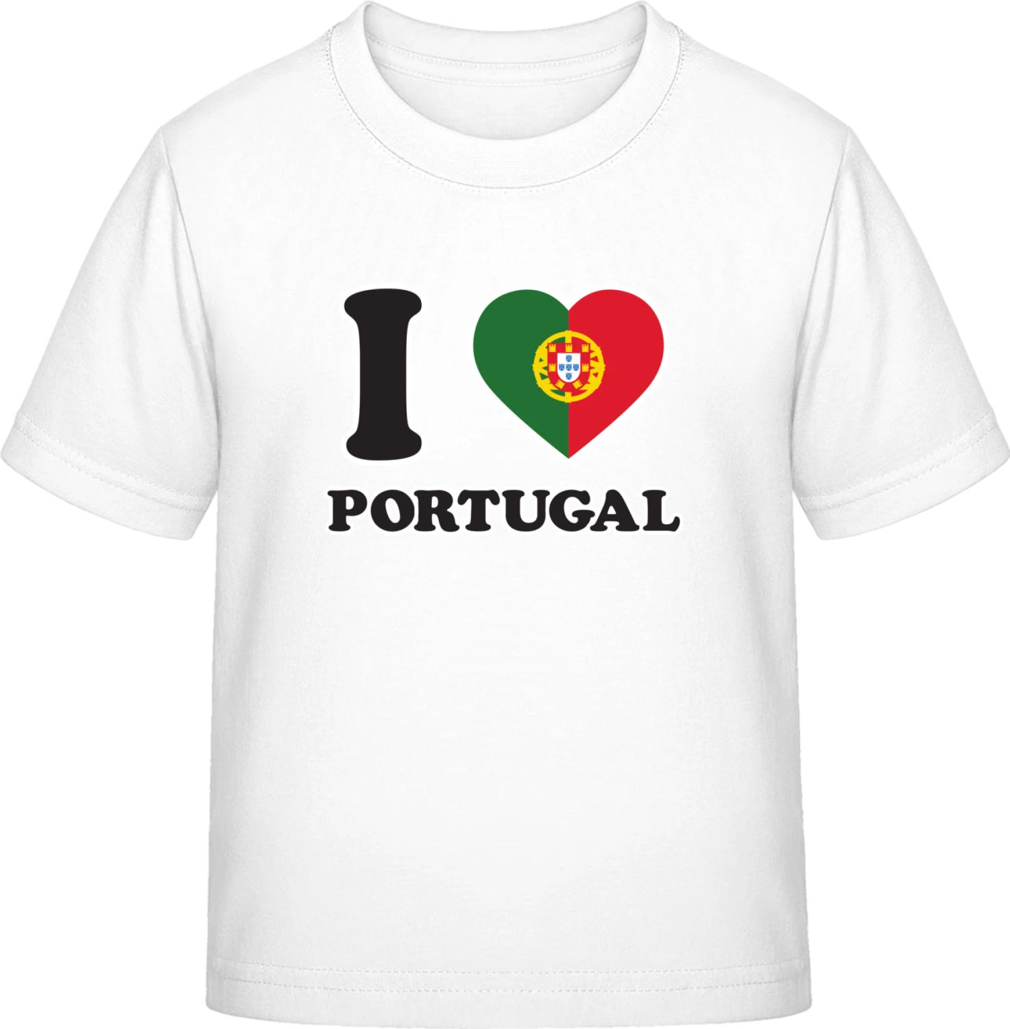 I Love Portugal - White Exact 190 Kids - Front