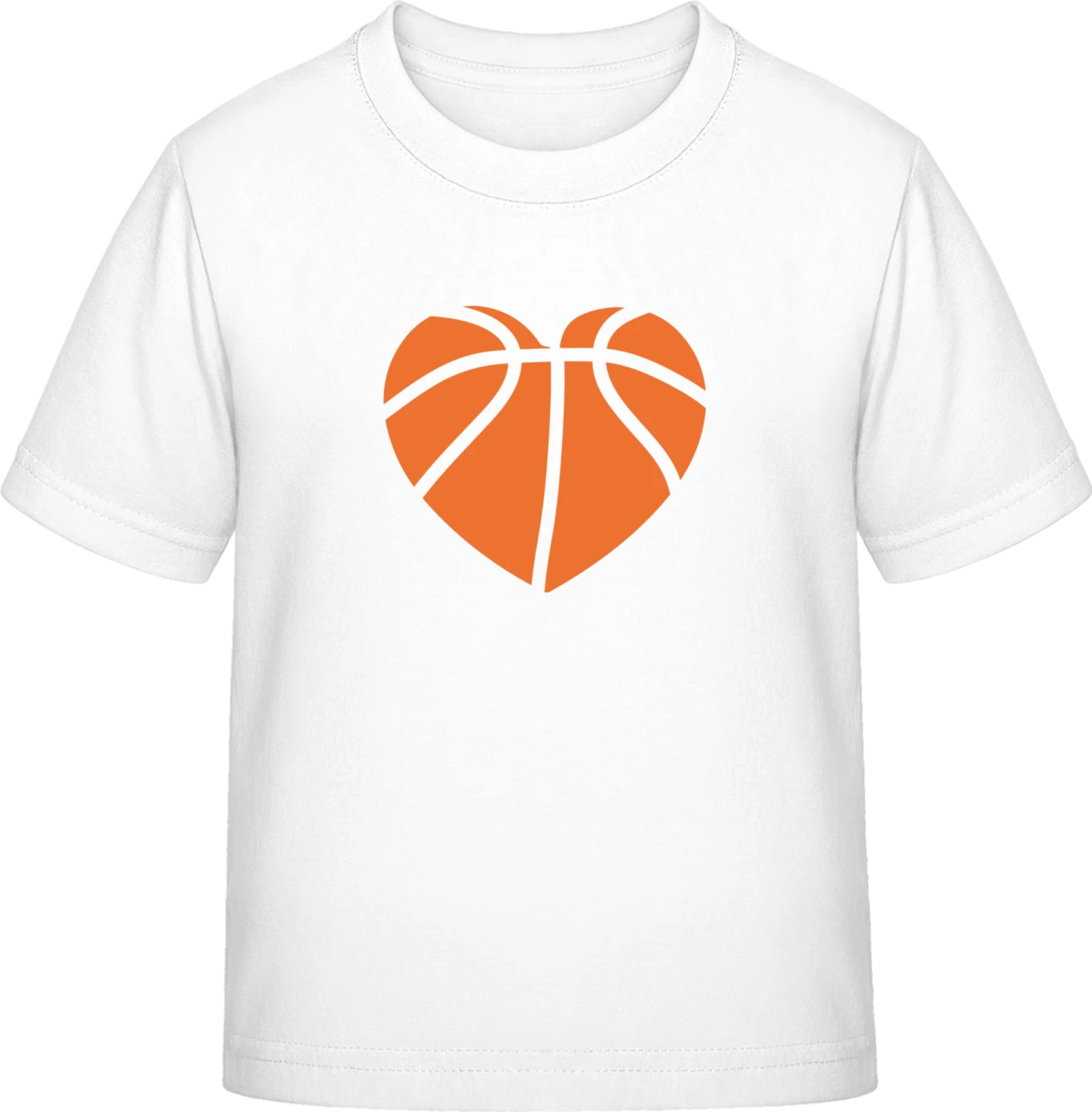 Basketball Heart - White Exact 190 Kids - Front