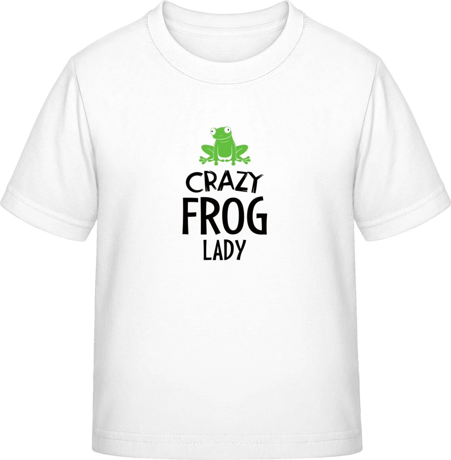 Crazy Frog Lady - White Exact 190 Kids - Front