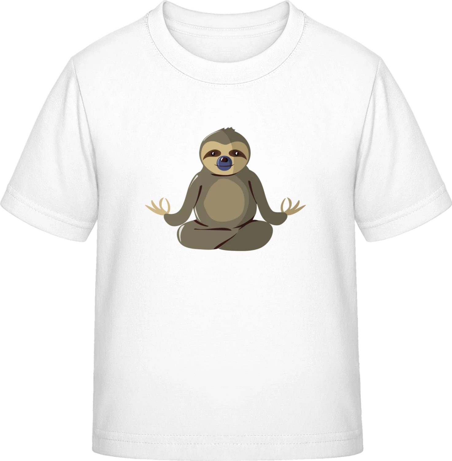 Sloth Yoga - White Exact 190 Kids - Front