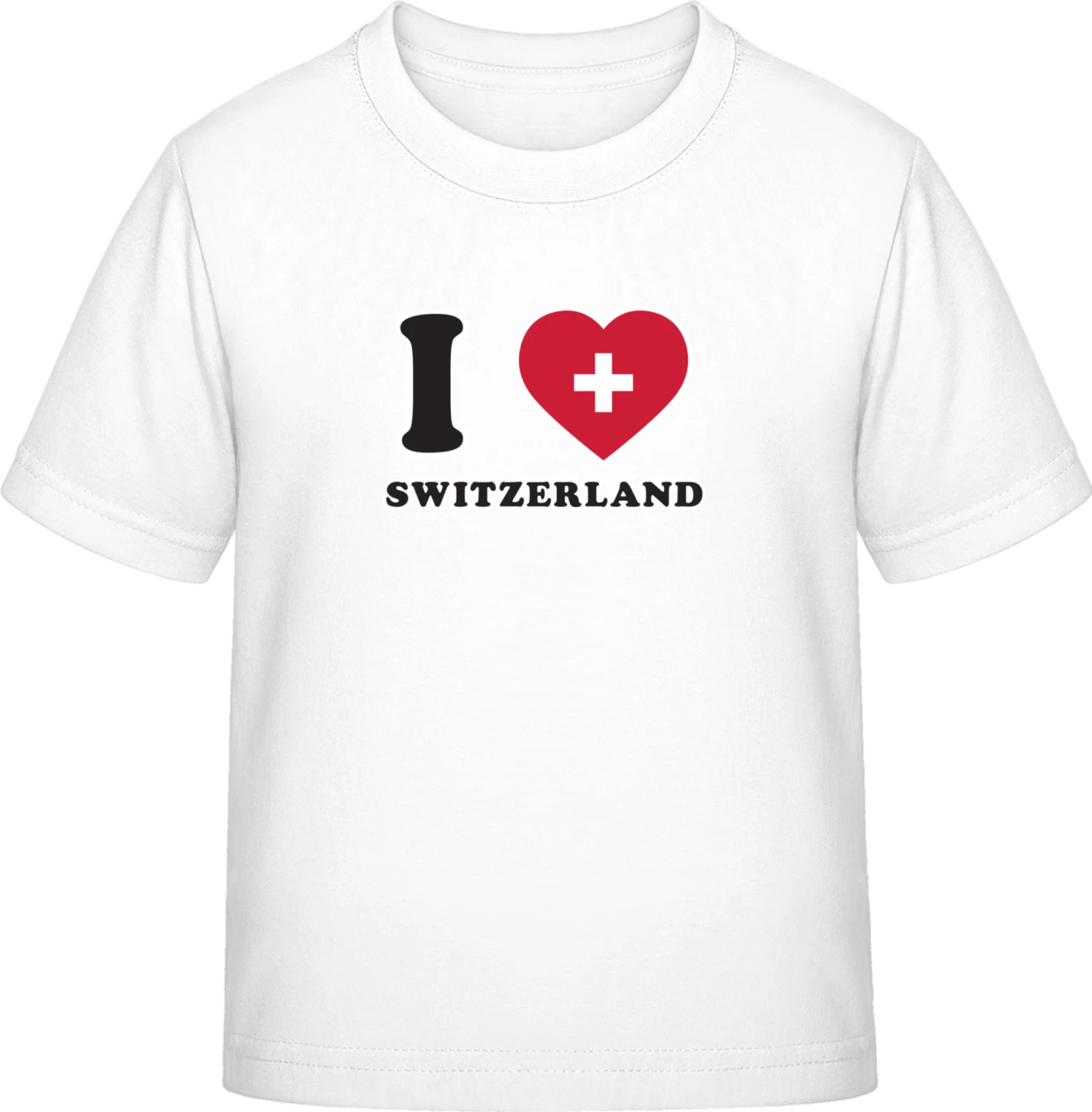 I Love Switzerland Fan - White Exact 190 Kids - Front