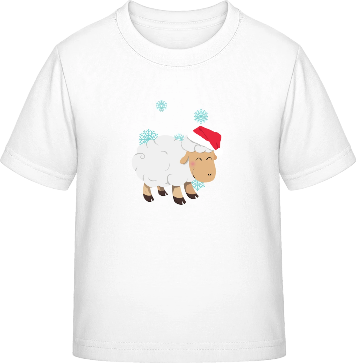 Happy Christmas Sheep - White Exact 190 Kids - Front