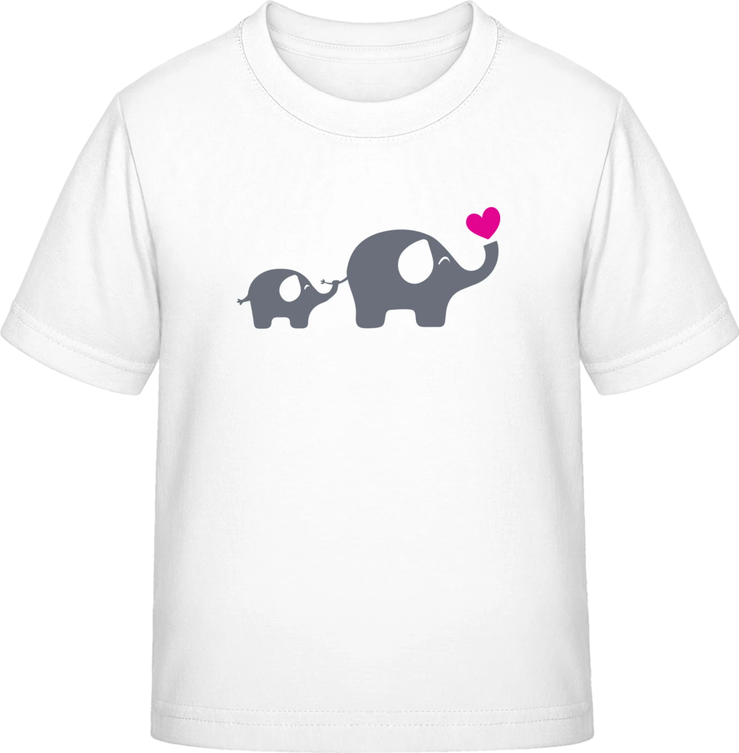 Happy Elephant Family - White Exact 190 Kids - Front