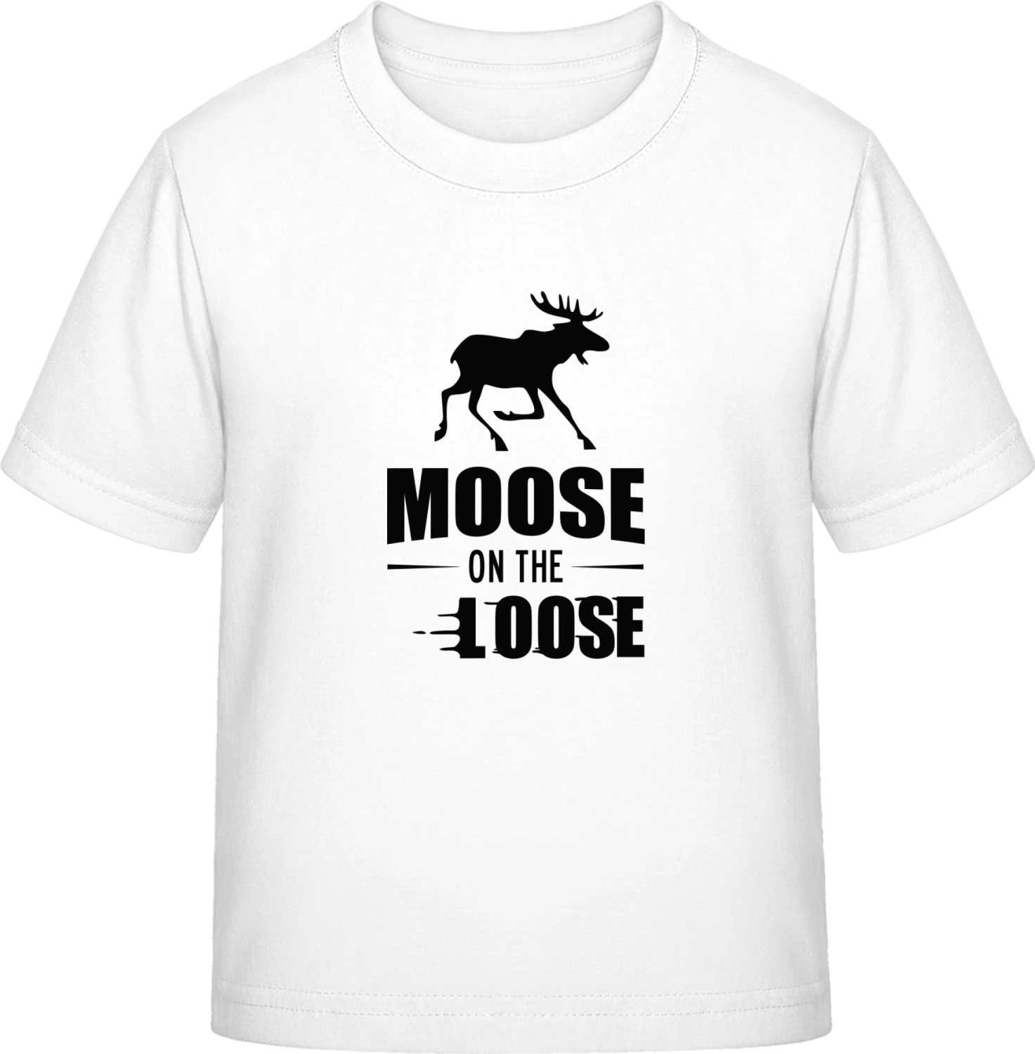 Moose On The Loose - White Exact 190 Kids - Front