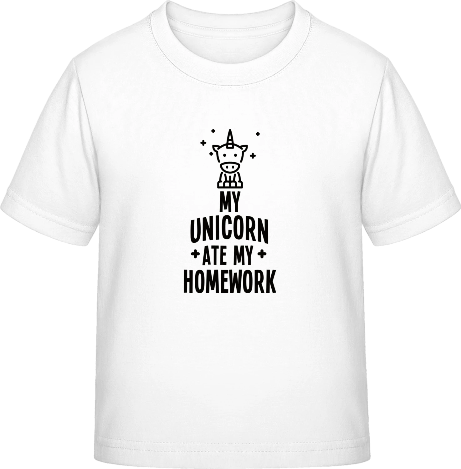 My Unicorn Ate My Homework - White Exact 190 Kids - Front