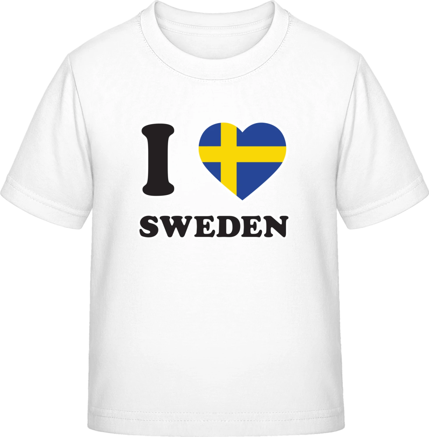 I Love Sweden - White Exact 190 Kids - Front