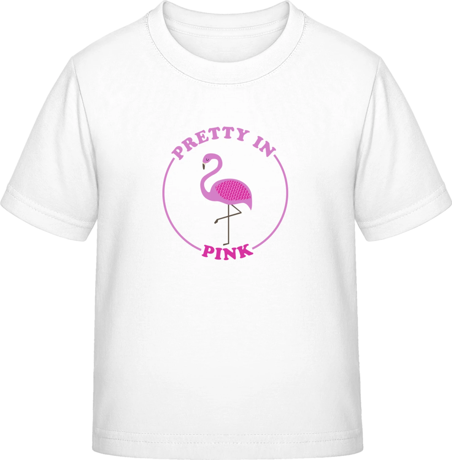 Pretty In Pink Flamingo - White Exact 190 Kids - Front