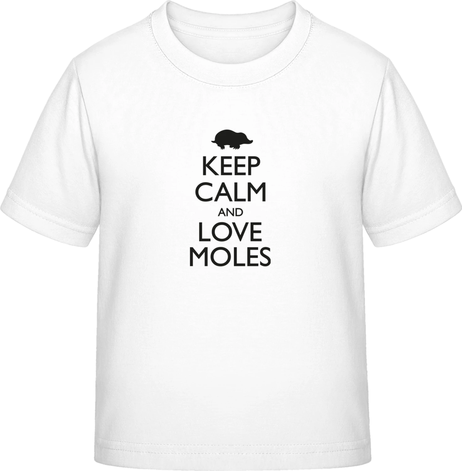 Keep Calm Mole - White Exact 190 Kids - Front