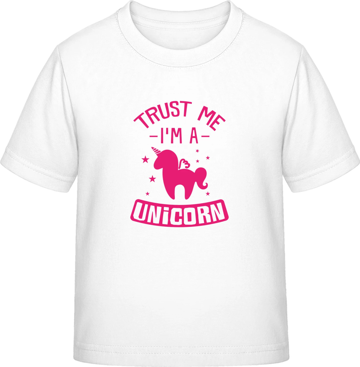 Trust Me I'm A Unicorn - White Exact 190 Kids - Front