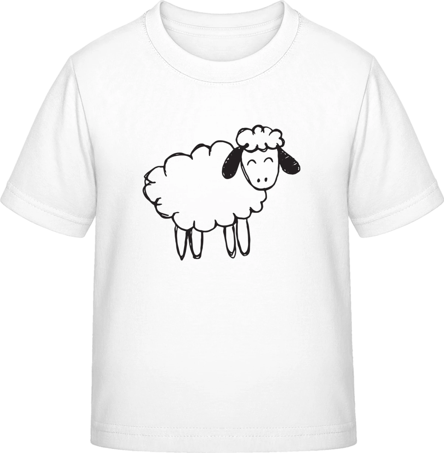 Happy Sheep Sketch - White Exact 190 Kids - Front