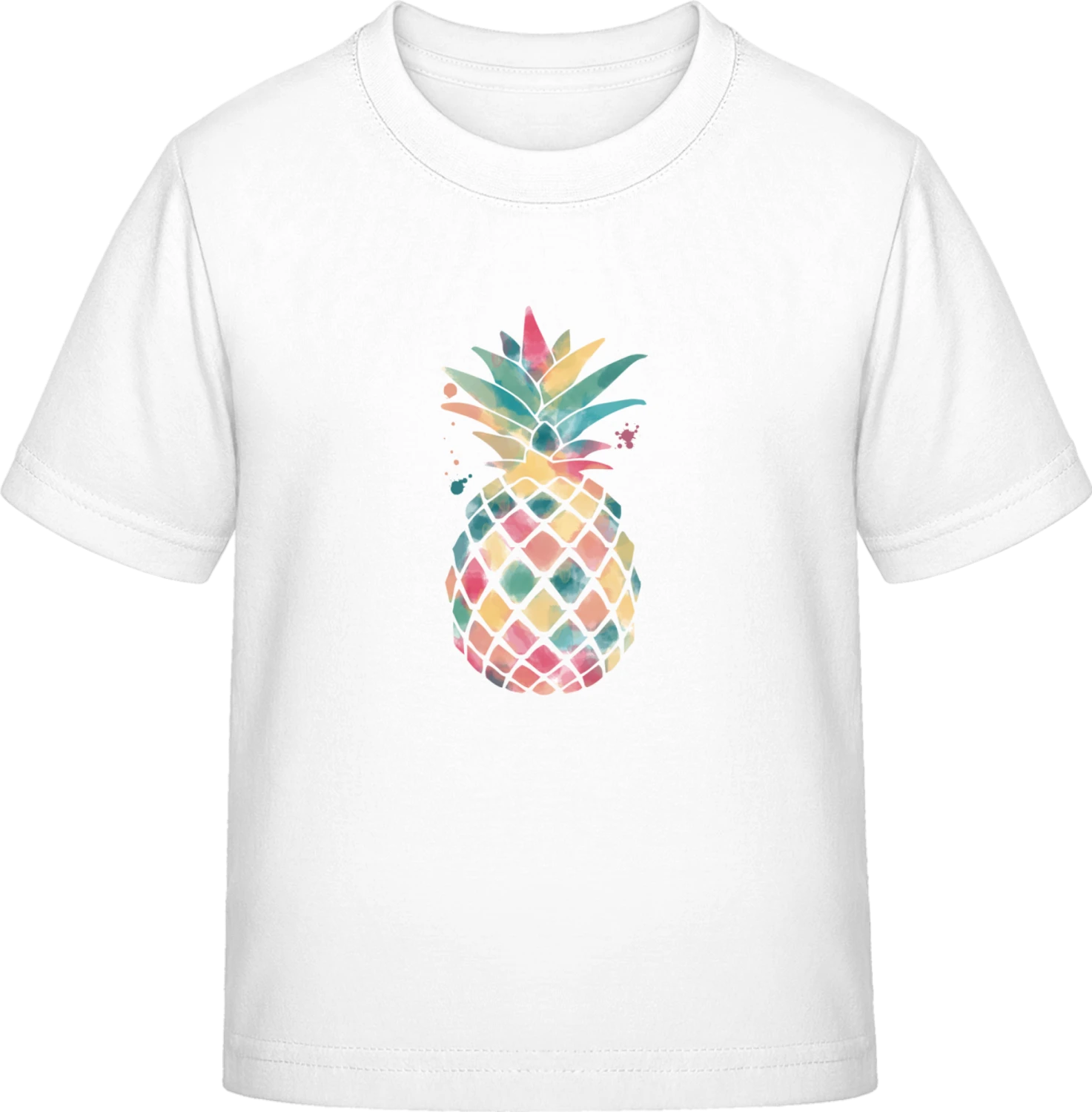 Colored Pineapple - White Exact 190 Kids - Front