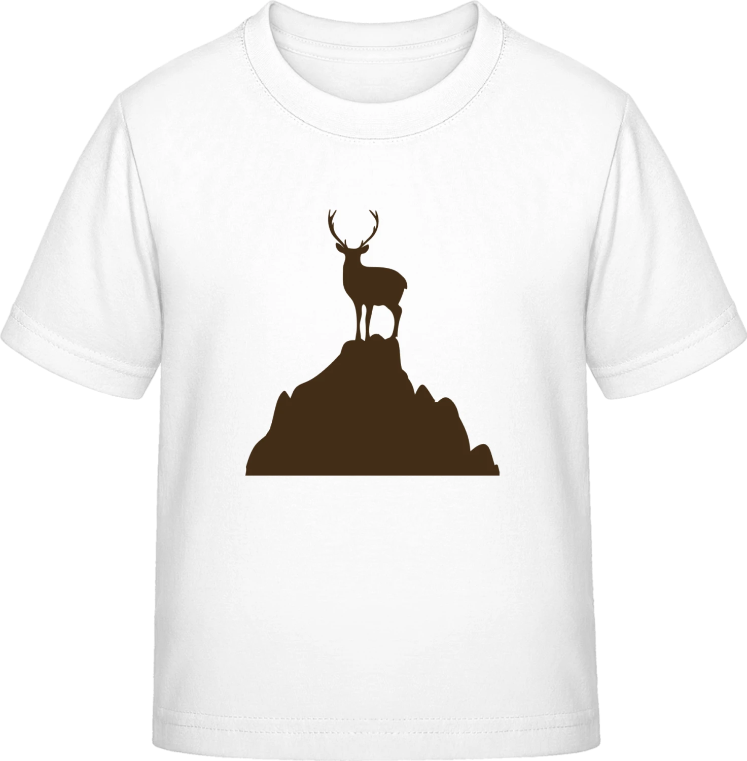 Deer On A Mountain - White Exact 190 Kids - Front