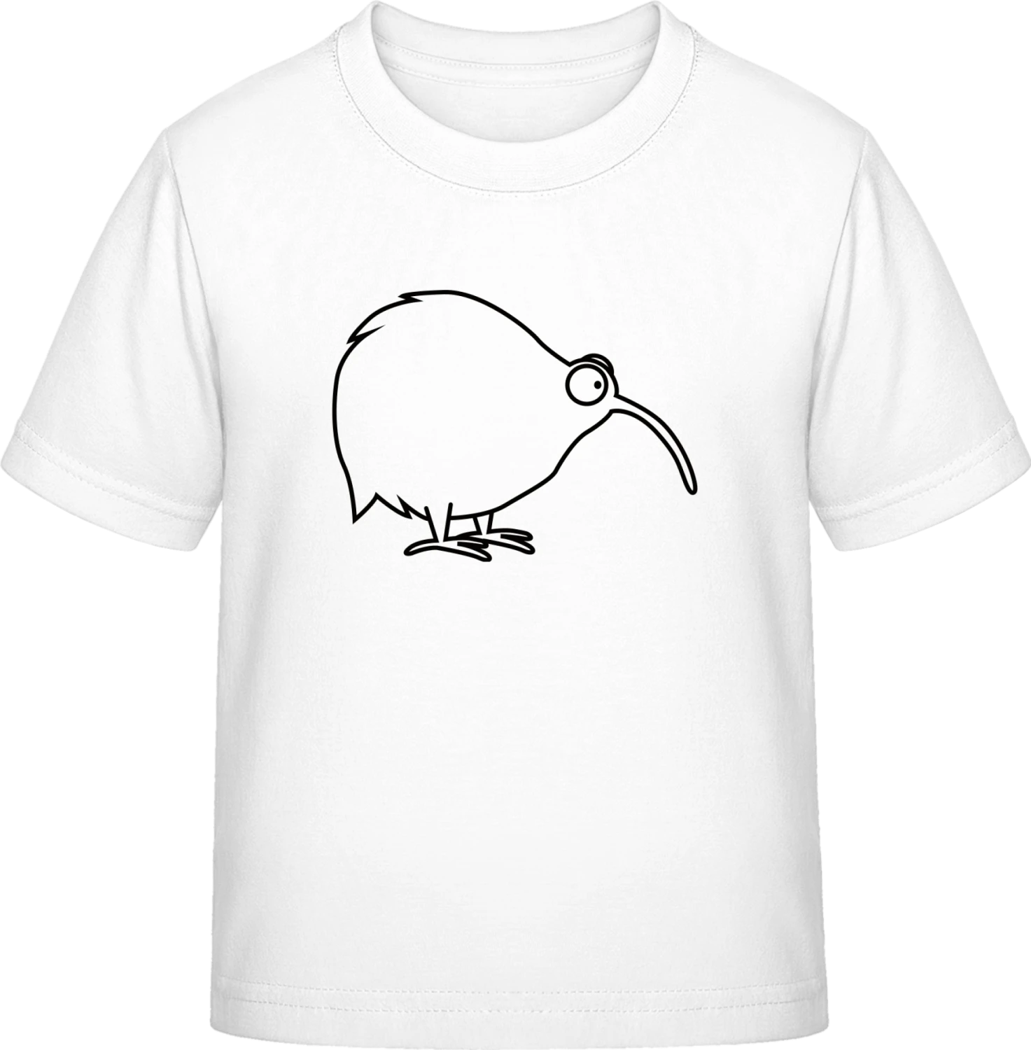 Kiwi Bird Outline - White Exact 190 Kids - Front