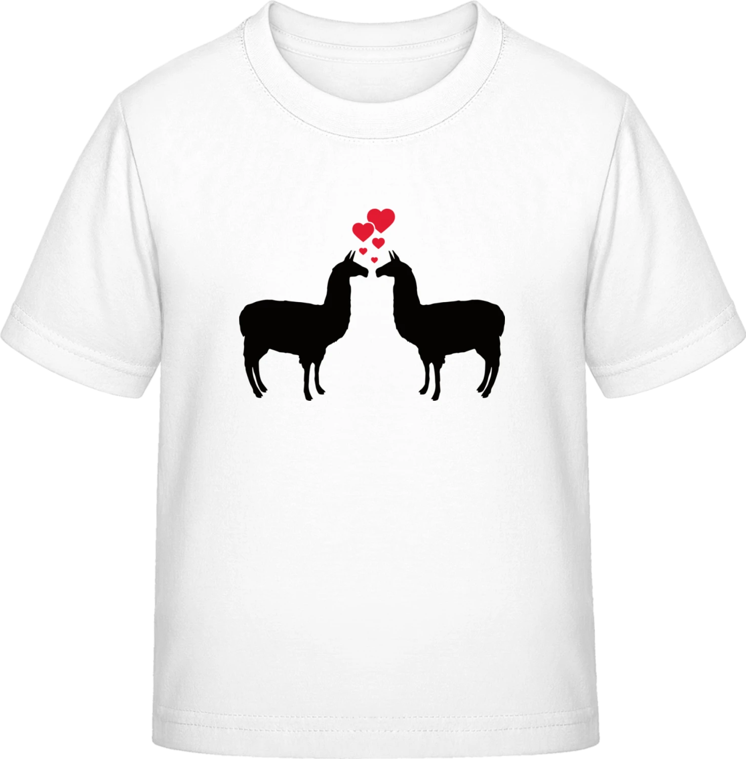 Llamas in Love - White Exact 190 Kids - Front