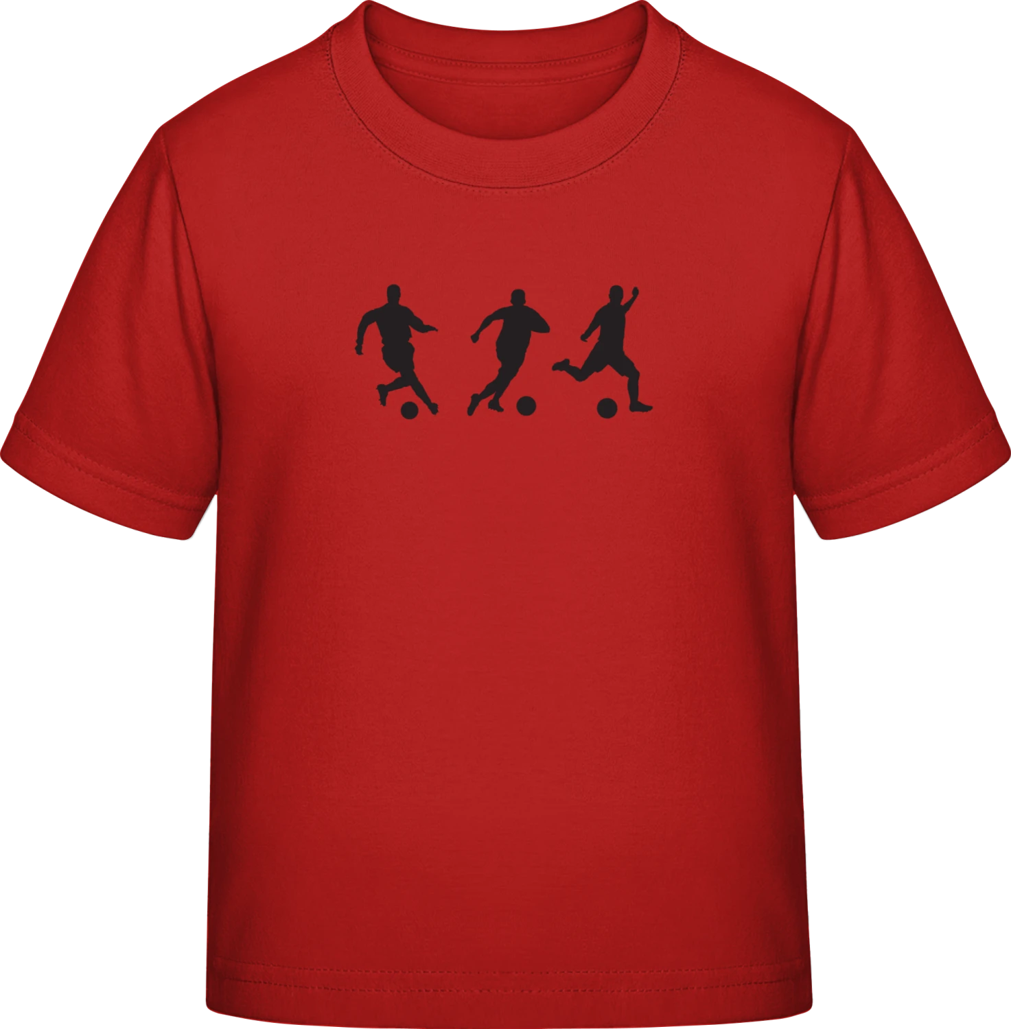 Soccer Players Silhouette - Red Exact 190 Kids - Front