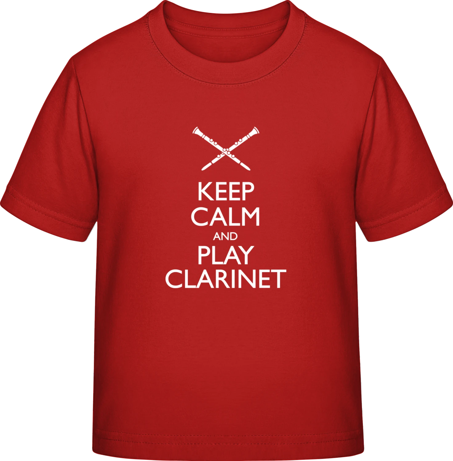 Keep Calm And Play Clarinet - Red Exact 190 Kids - Front