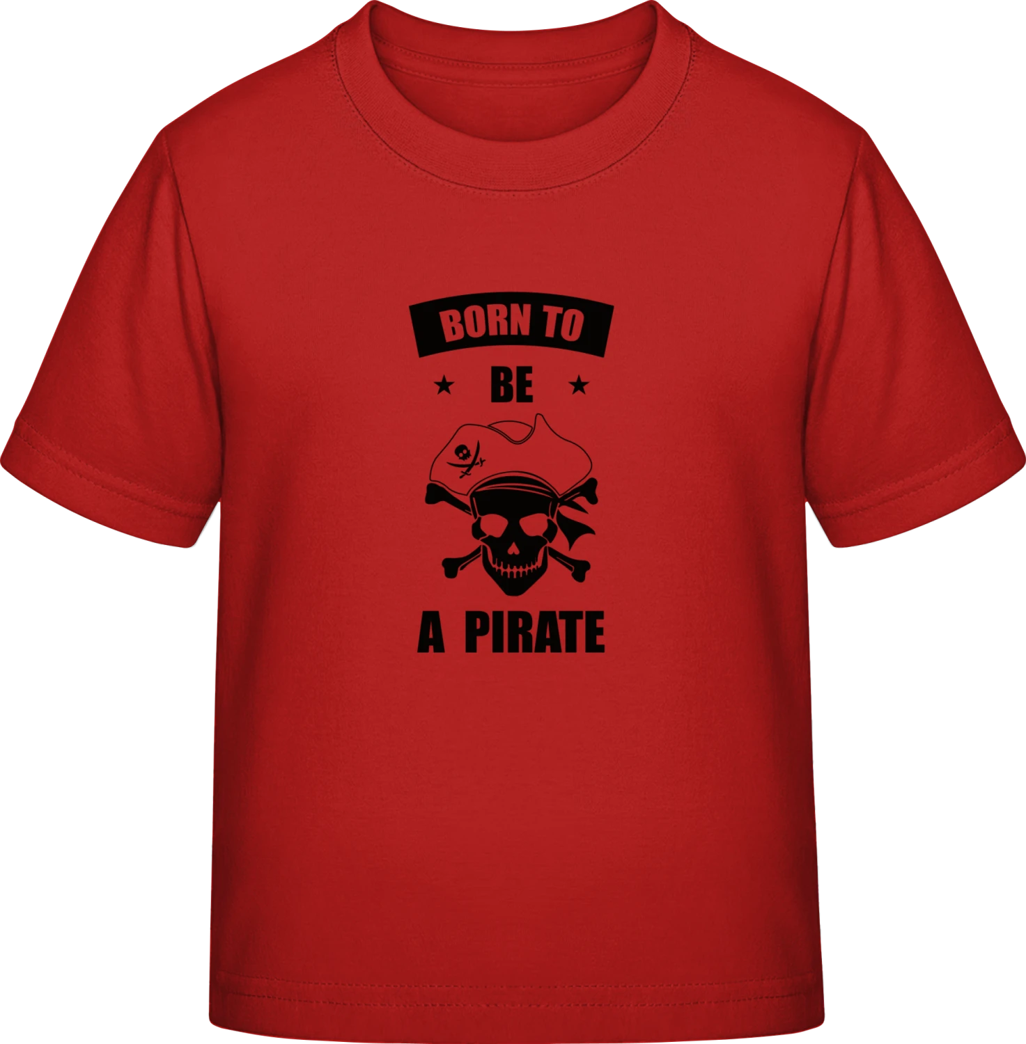 Born To Be A Pirate - Red Exact 190 Kids - Front