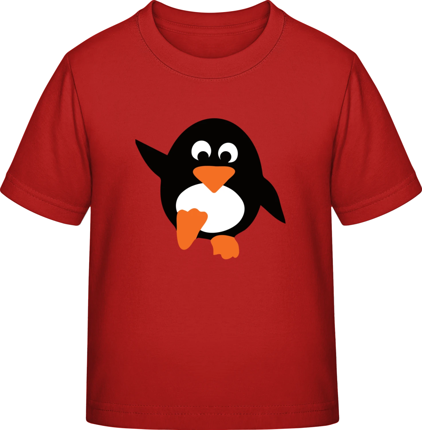 Cute Penguin - Red Exact 190 Kids - Front