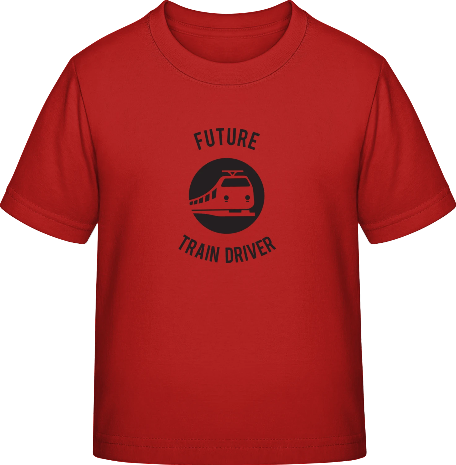 Future Train Driver Silhouette - Red Exact 190 Kids - Front