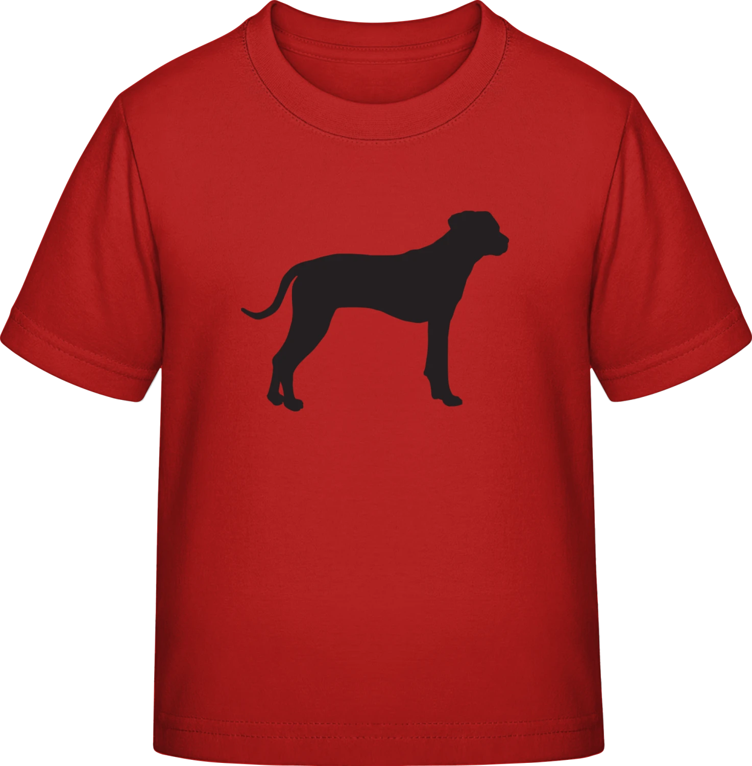 Labrador Silhouette - Red Exact 190 Kids - Front