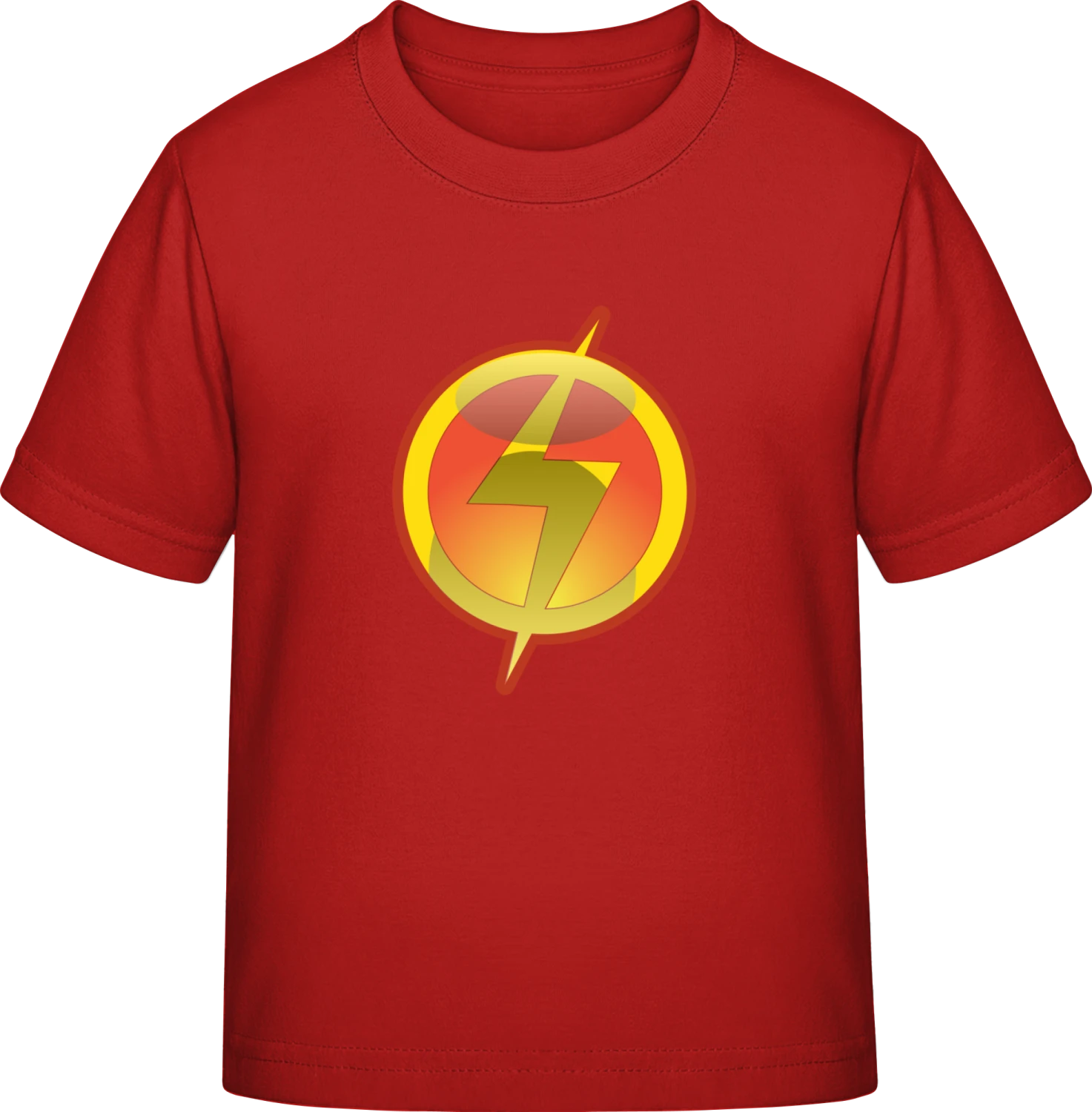 Superhero Flash Symbol - Red Exact 190 Kids - Front