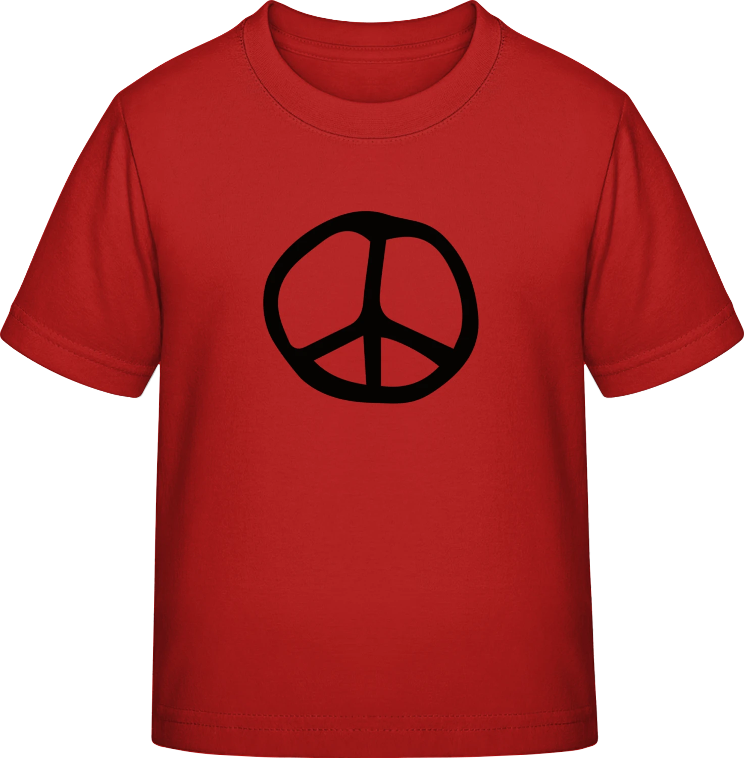 Peace Symbol Illustration - Red Exact 190 Kids - Front