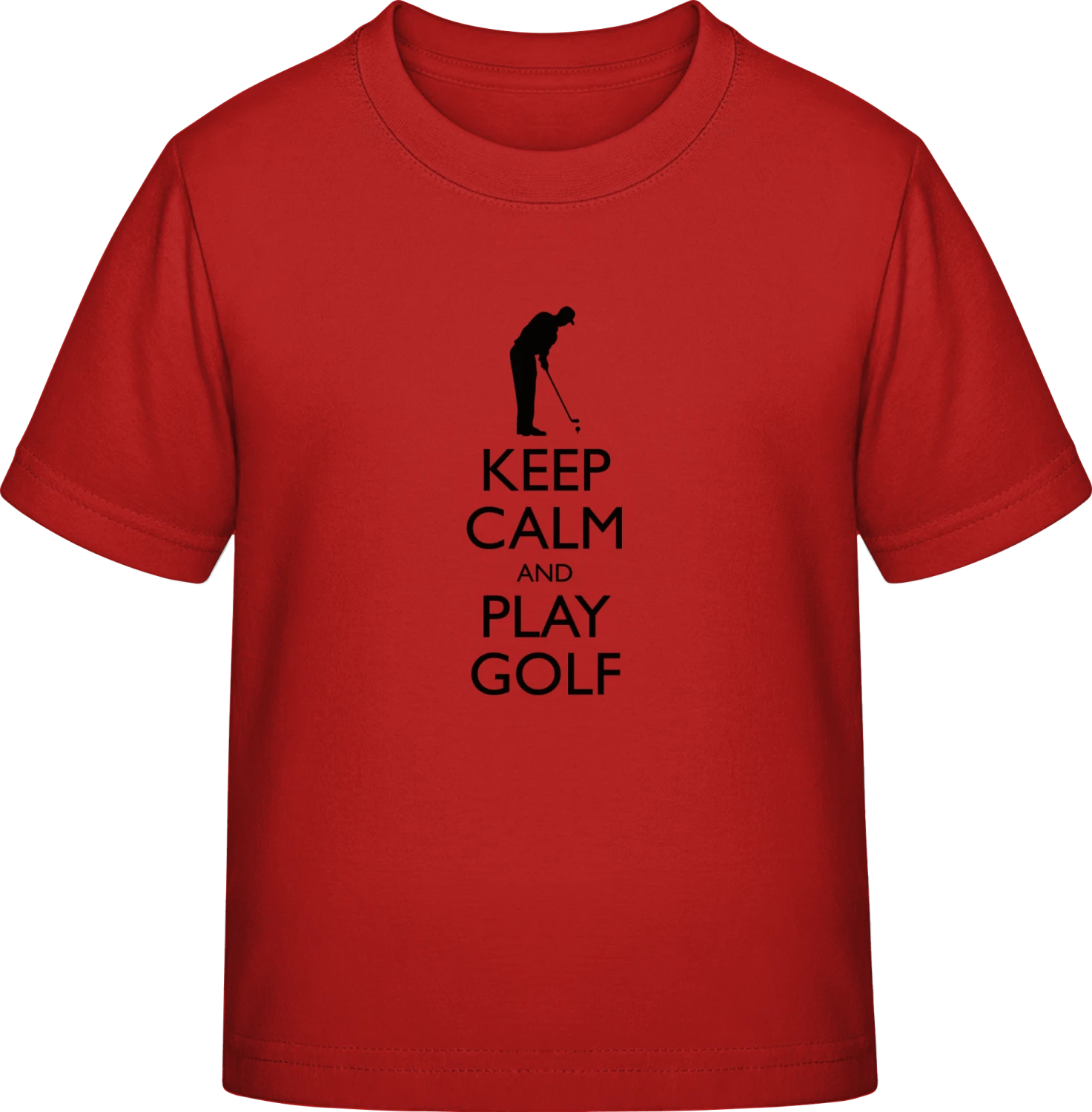 Keep Calm And Play Golf - Red Exact 190 Kids - Front