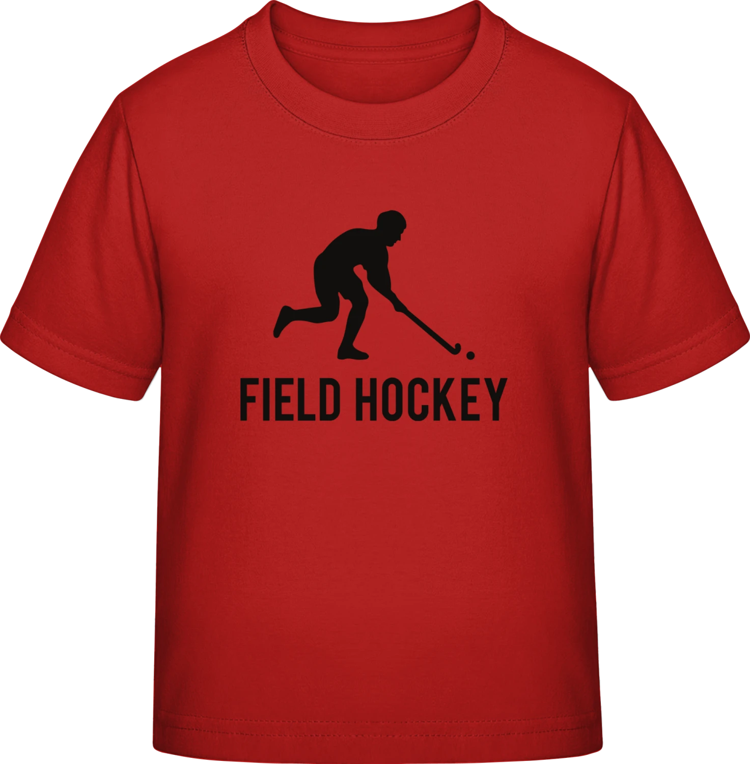 Field Hockey Silhouette - Red Exact 190 Kids - Front