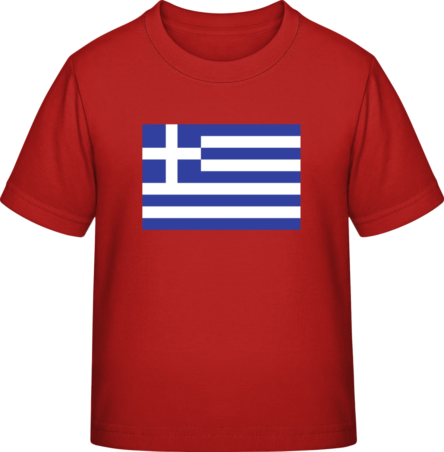 Greece Flag - Red Exact 190 Kids - Front