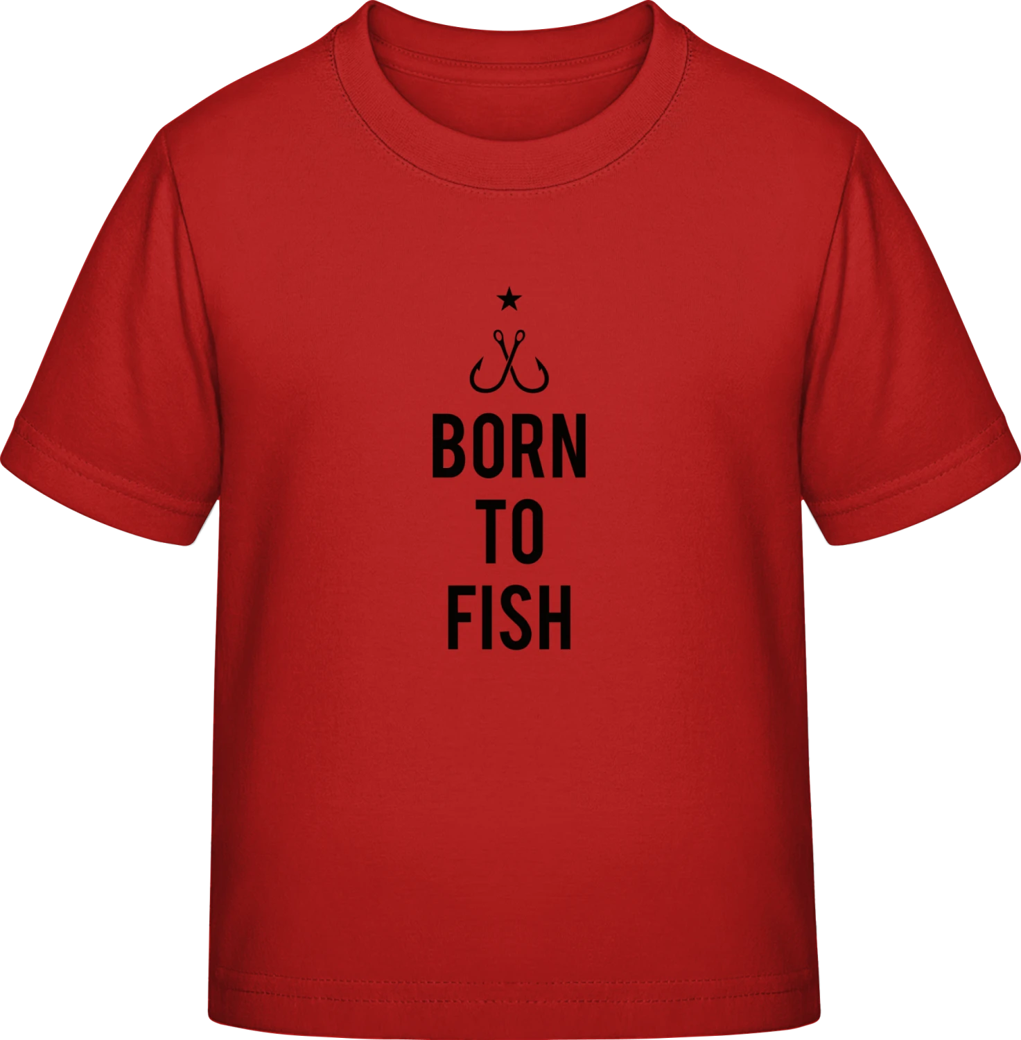 Born To Fish Simple - Red Exact 190 Kids - Front