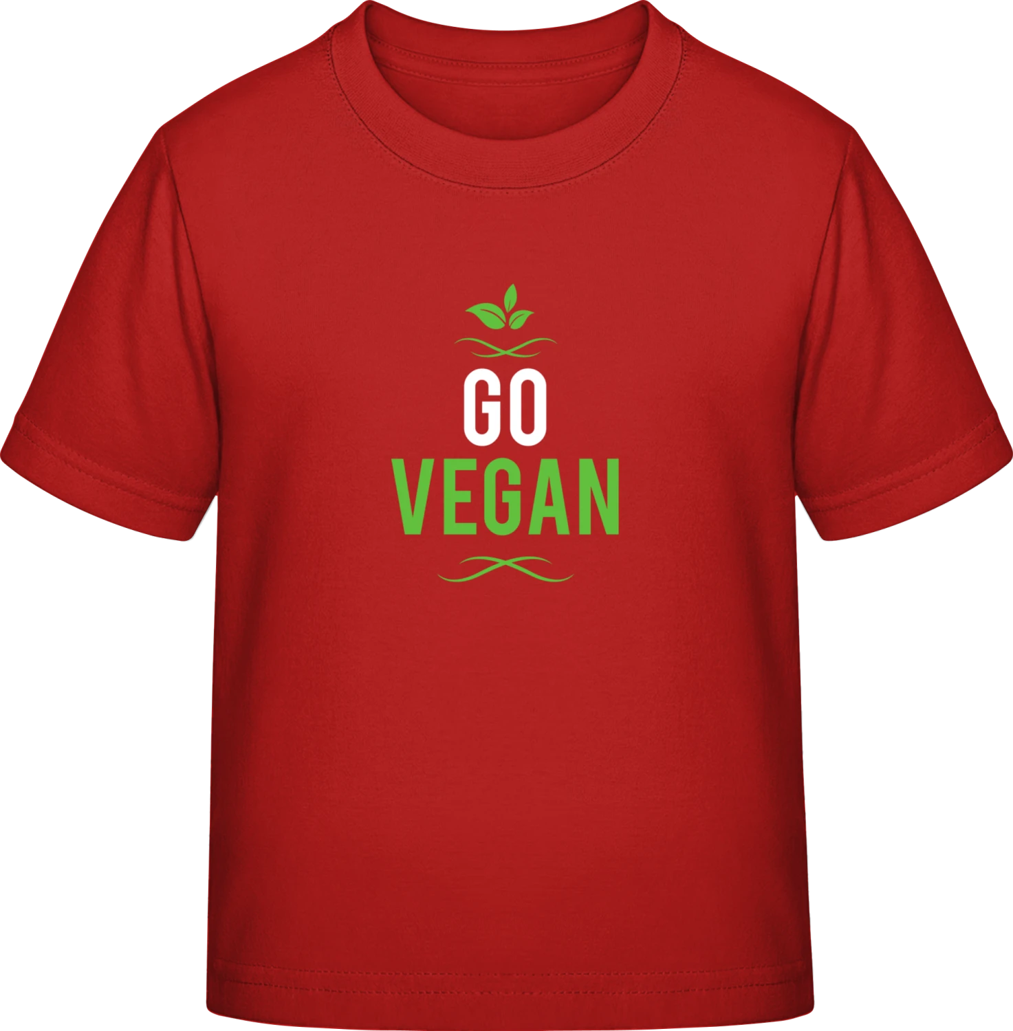 Go Vegan - Red Exact 190 Kids - Front