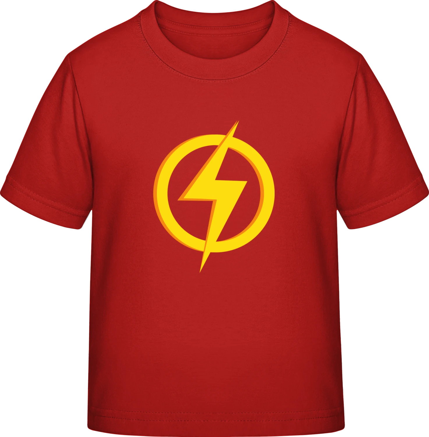 Superhero Flash Logo - Red Exact 190 Kids - Front