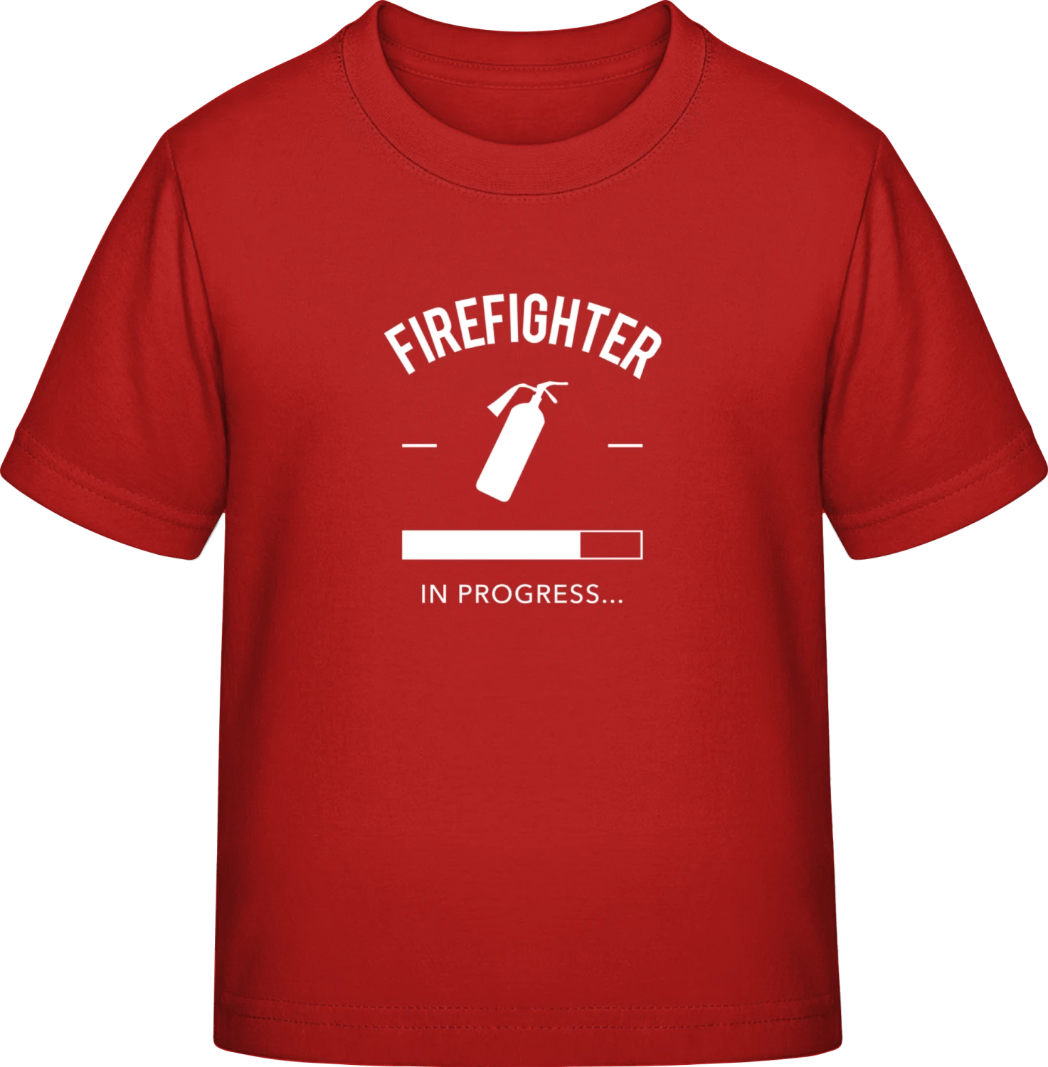 Firefighter In Progress - Red Exact 190 Kids - Front