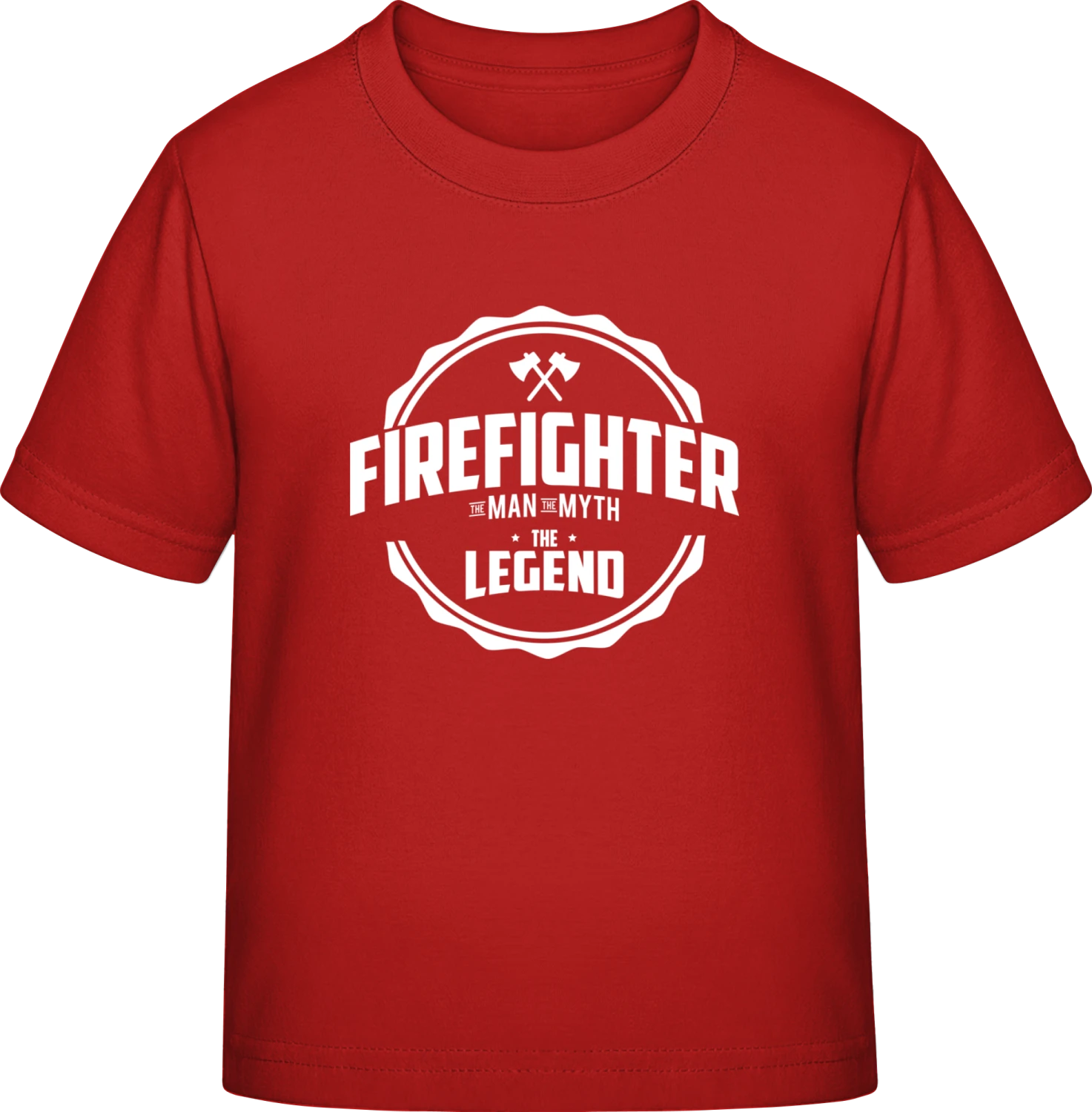 Firefighter The Man The Myth The Legend - Red Exact 190 Kids - Front