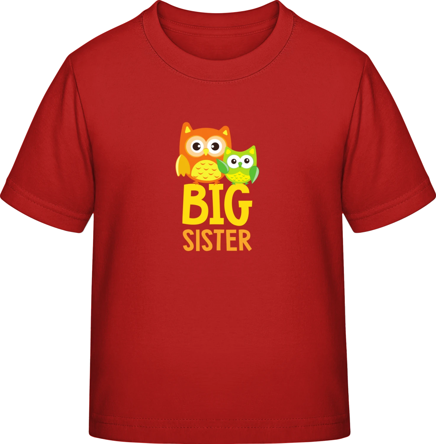 Big Sister Owl - Red Exact 190 Kids - Front