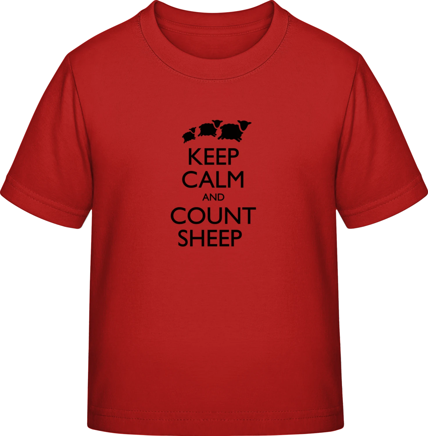 Keep Calm And Count Sheep - Red Exact 190 Kids - Front