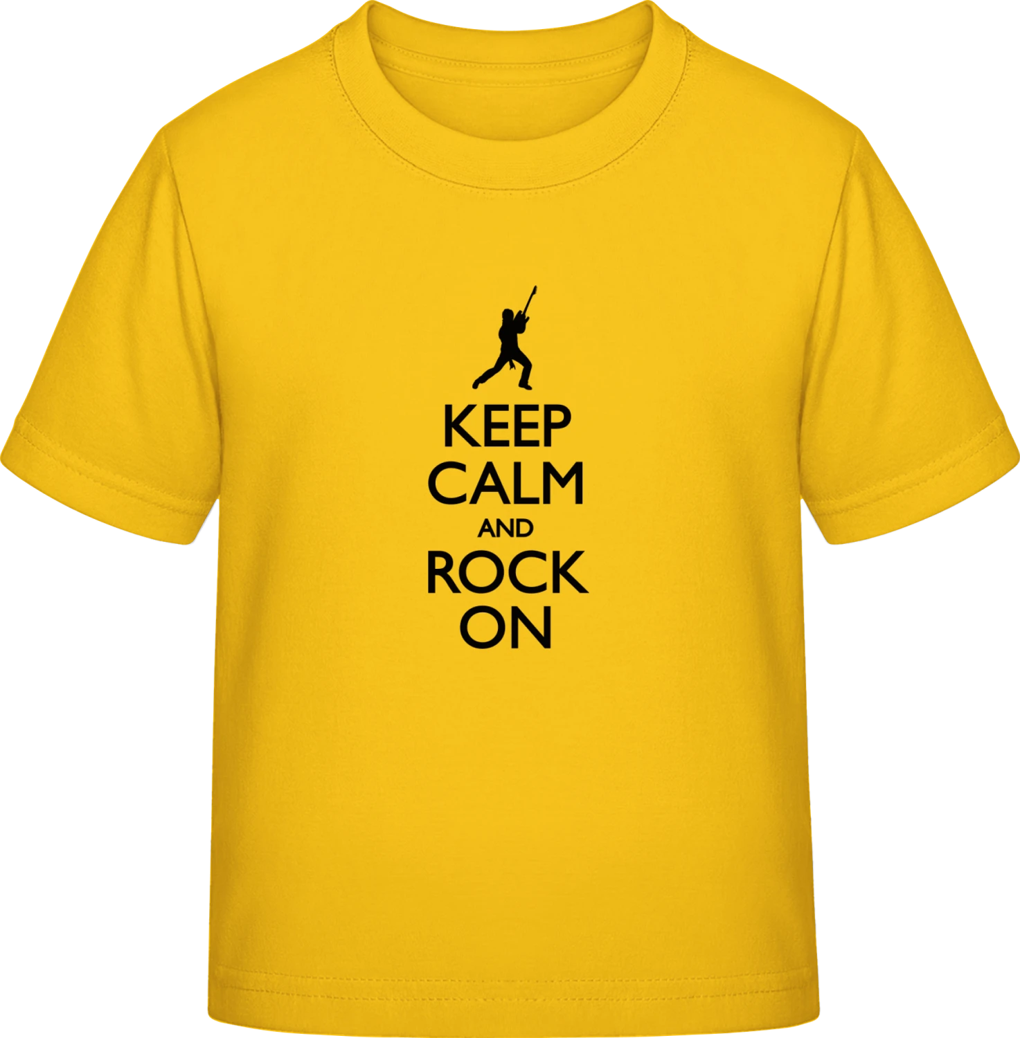 Keep Calm and Rock on - Gold Exact 190 Kids - Front