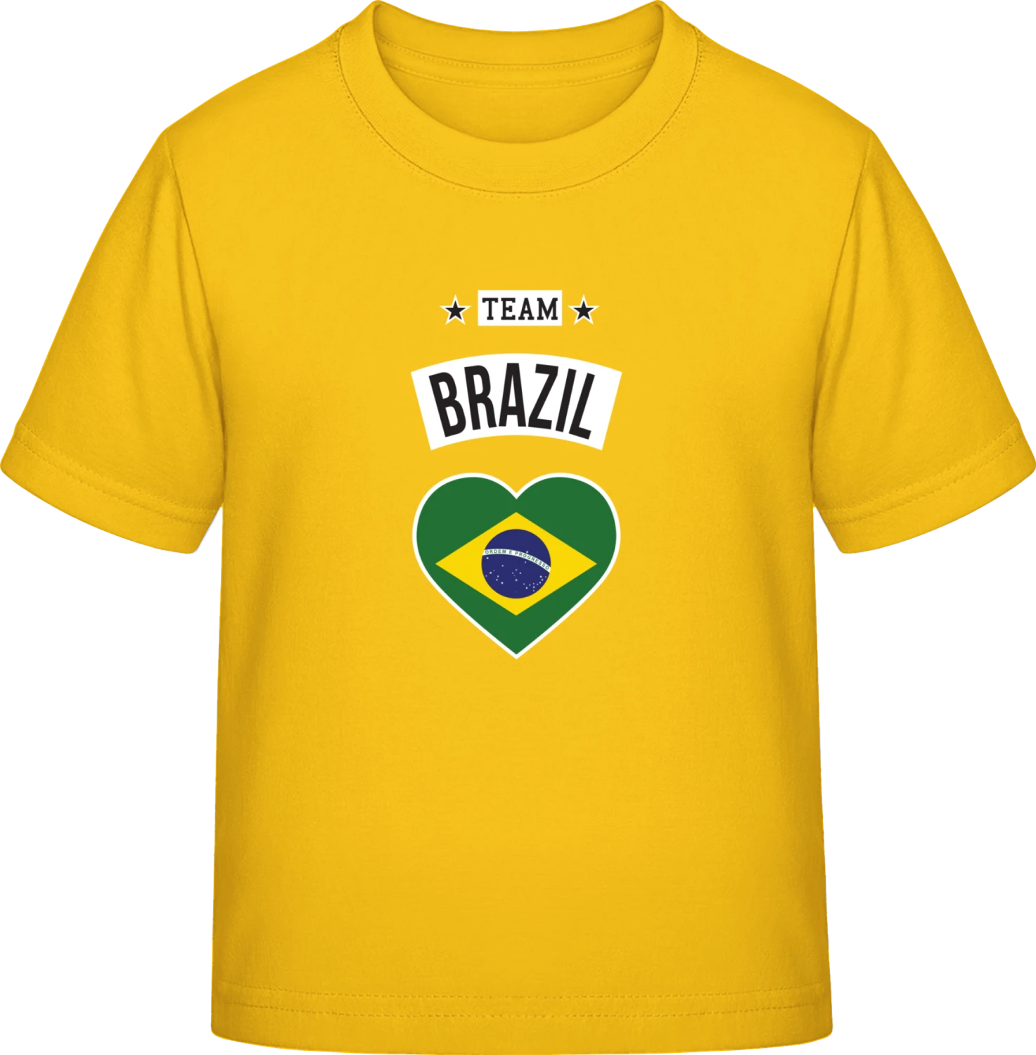 Team Brazil Heart - Gold Exact 190 Kids - Front