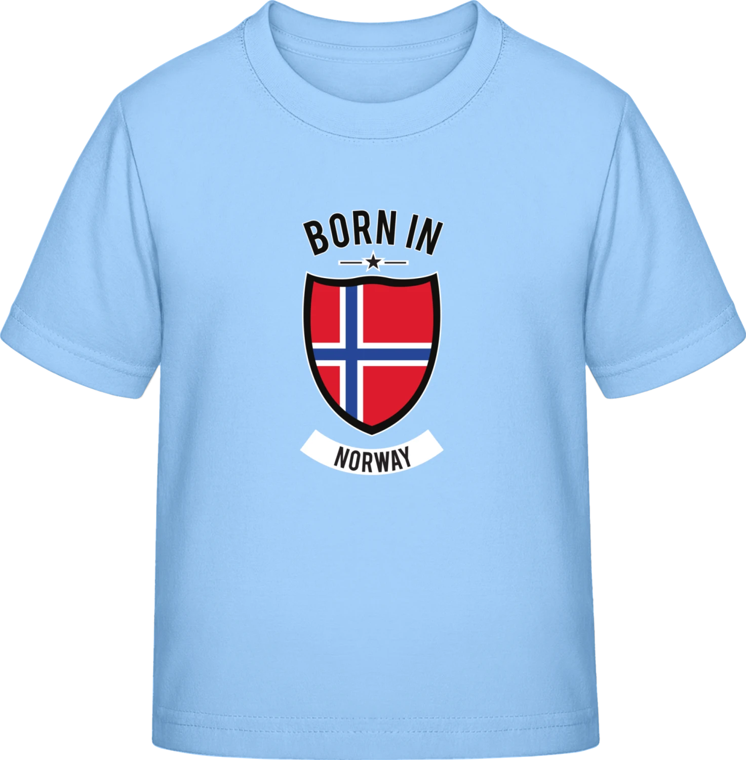 Born in Norway - Sky Blue Exact 190 Kids - Front