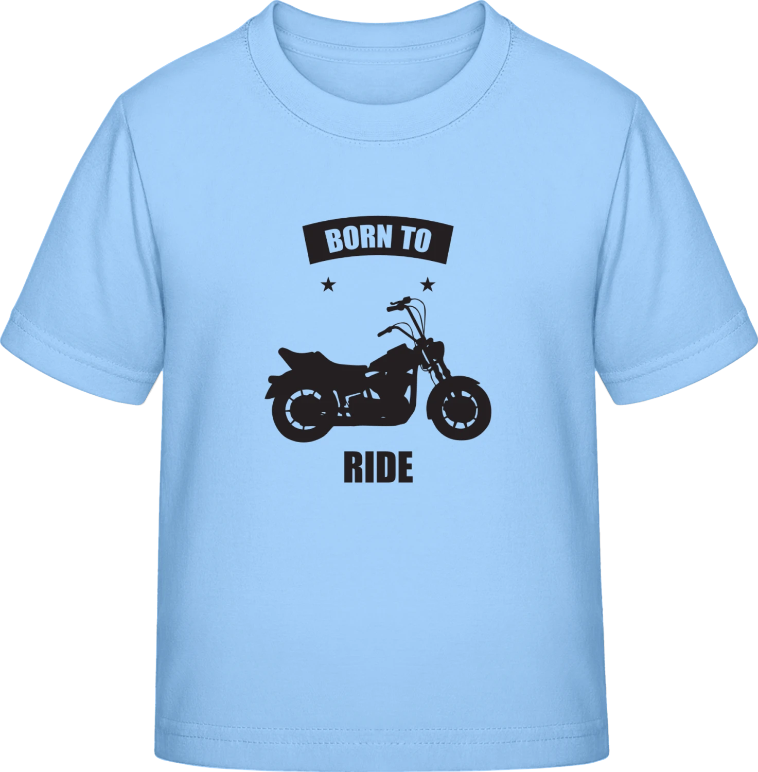 Born To Ride Logo - Sky Blue Exact 190 Kids - Front