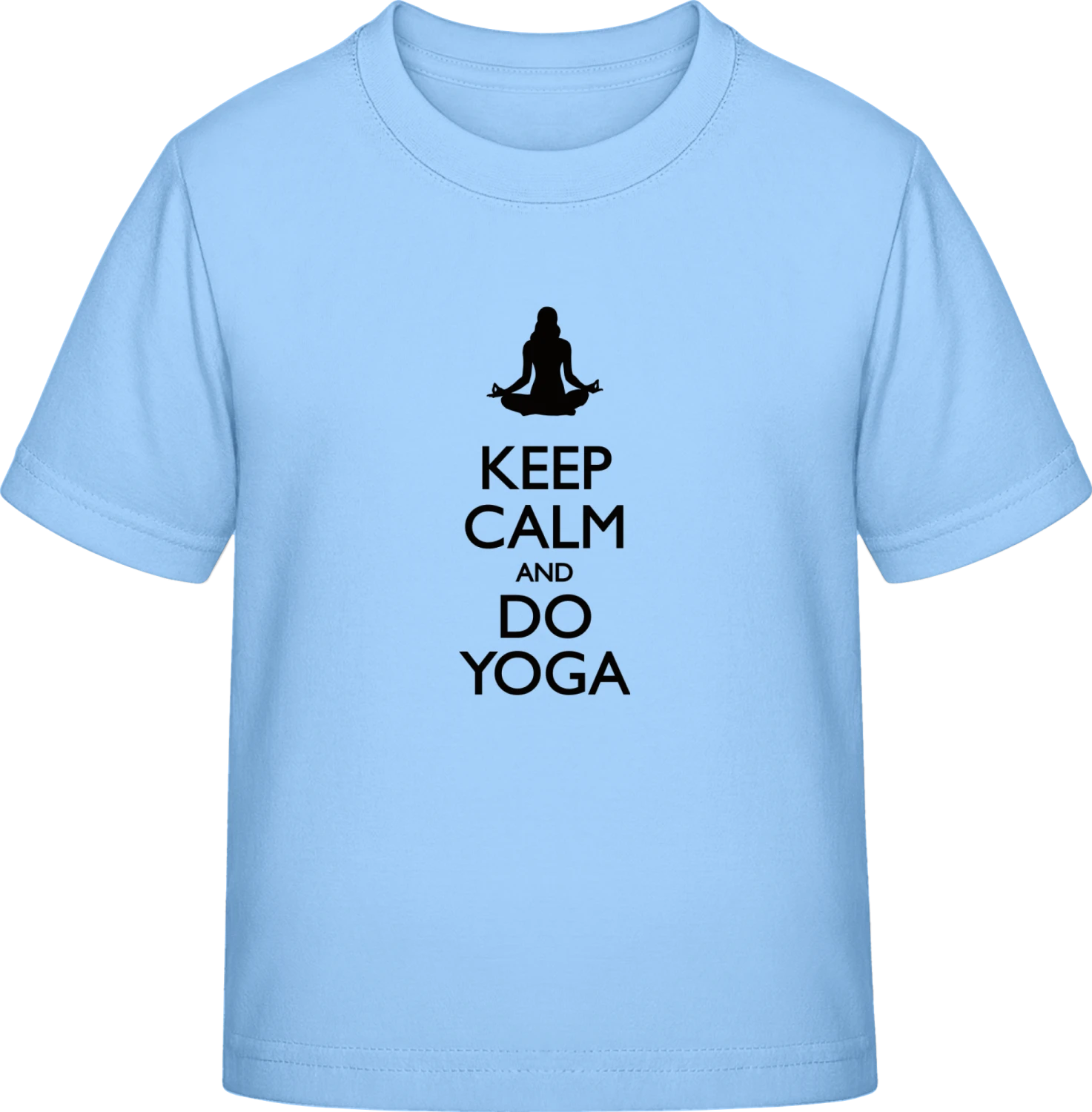 Keep Calm and do Yoga - Sky Blue Exact 190 Kids - Front