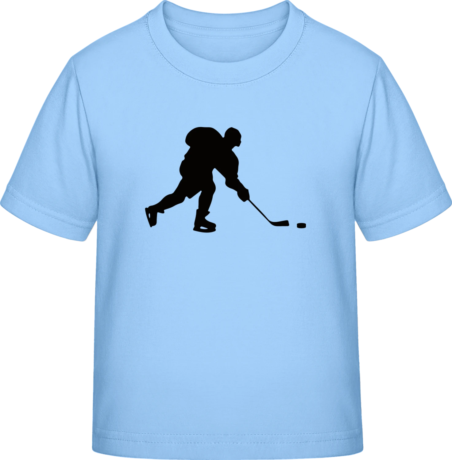 Ice Hockey Player Silhouette - Sky Blue Exact 190 Kids - Front